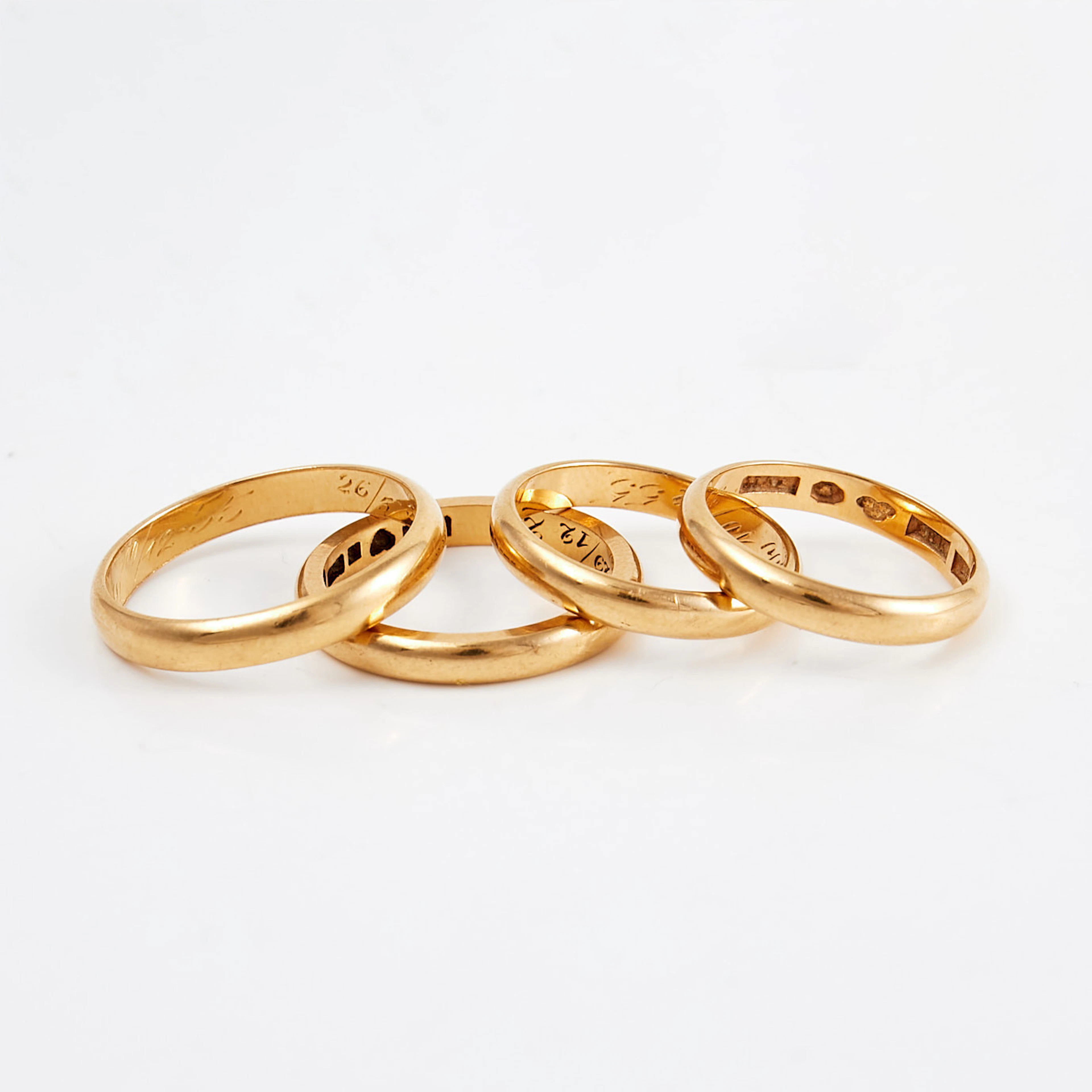 VIGSELRINGAR 4 st, 18 k guld, Elmblad Juvelerare Martin, Petterssons