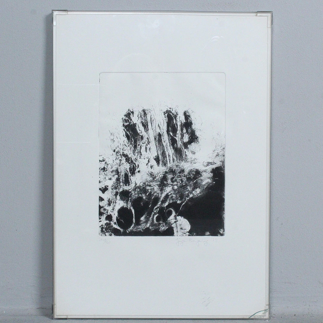 UNBEKANNTER KÜNSTLER. Lithographie, '' Forest '', signiert, nummeriert