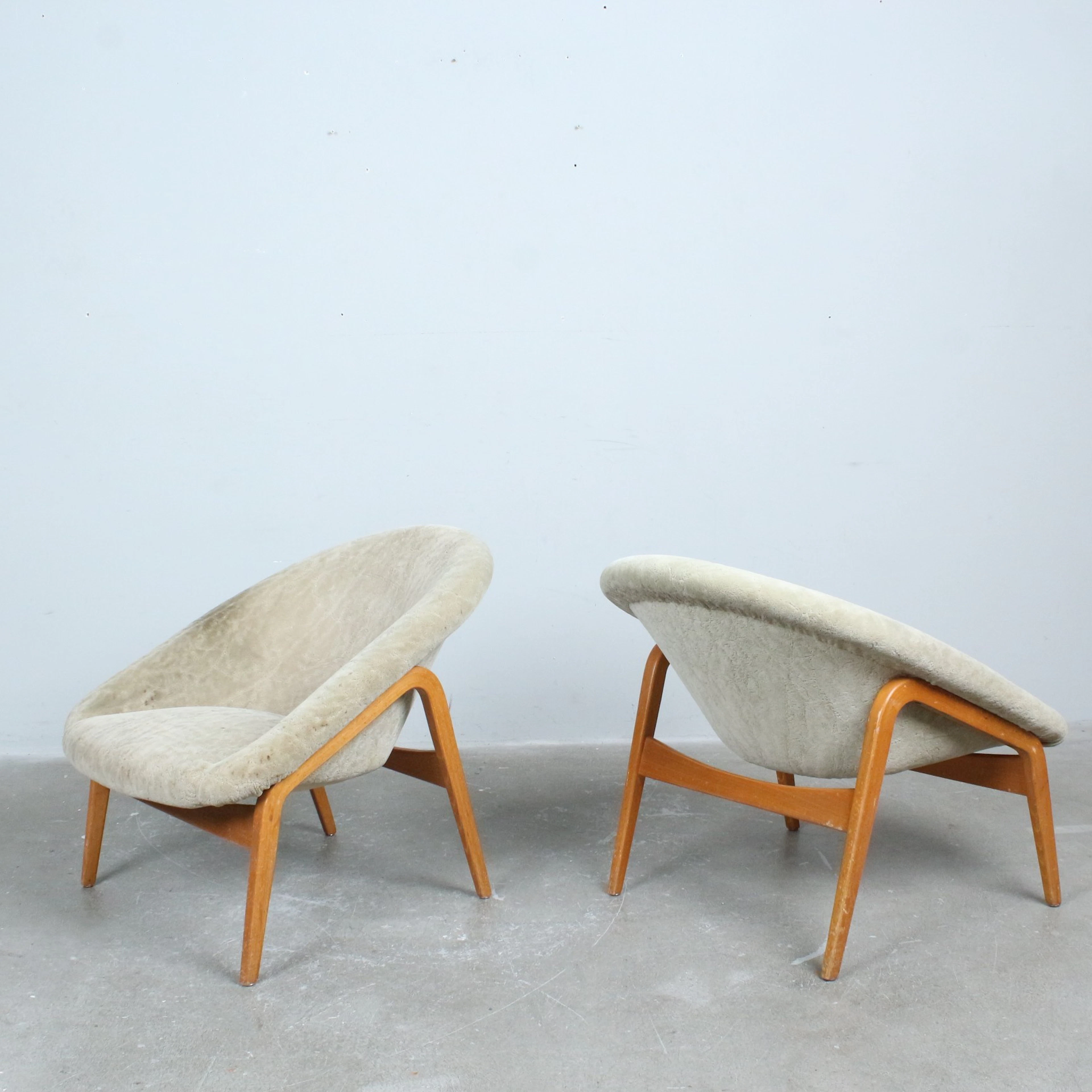 HARTMUT LOHMEYER. Formtex, Paar Lounge Sessel, Modell '' 118 Columbus
