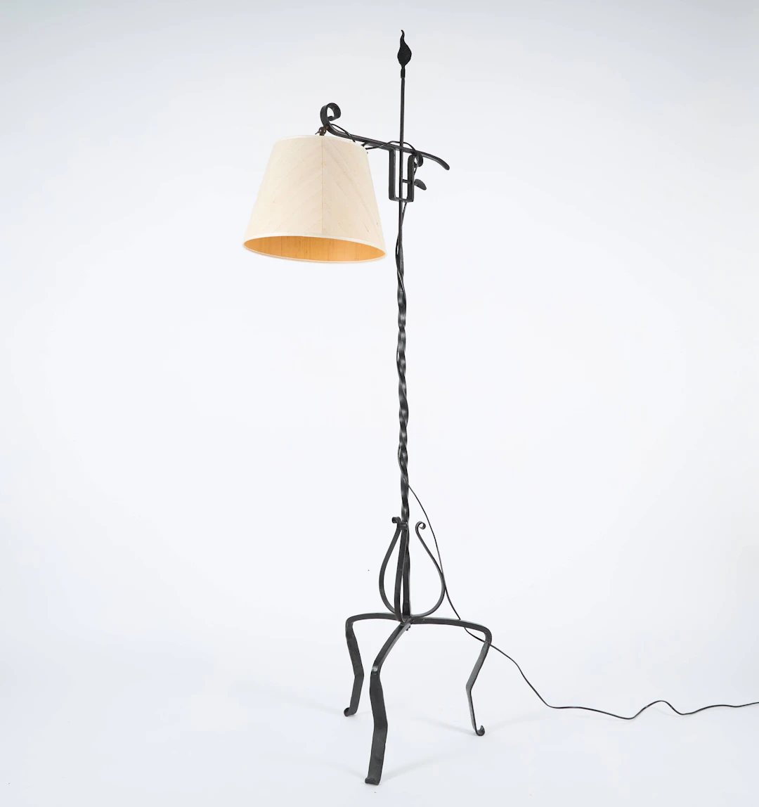 GOLVLAMPA, smidesjärn 1920/30-tal.