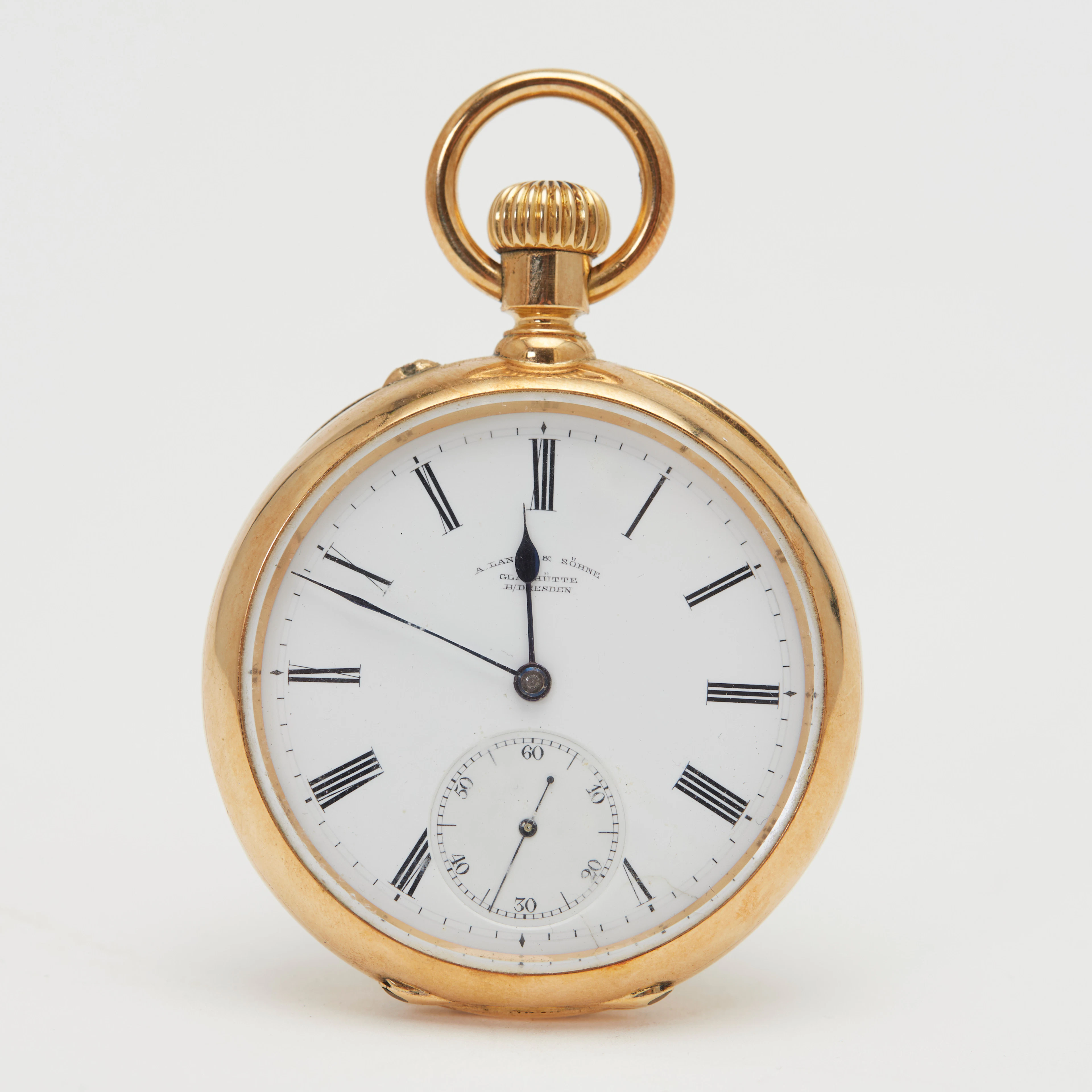 A. LANGE & SÖHNE, GLASHÜTTE 1A. Lépine-Taschenuhr, 750er Gelbgold