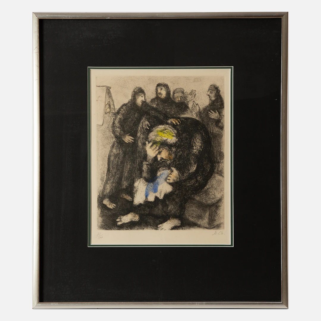MARC CHAGALL. "Jacob pleurant Joseph", ur sviten "La Bible".