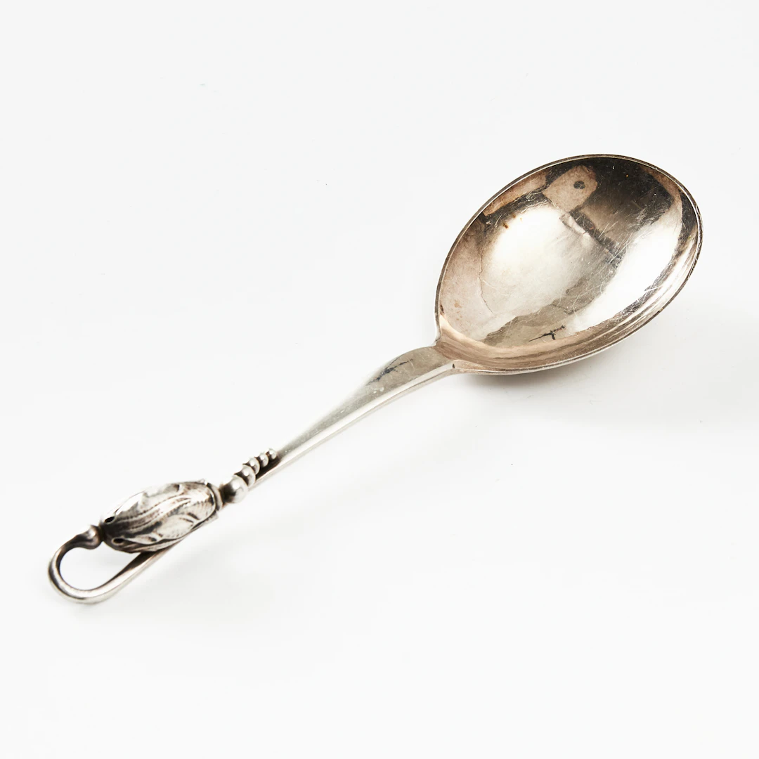 SERVERINGSSKED, sterlingsilver, modell "Magnolia", Georg Jensen, Danmark.