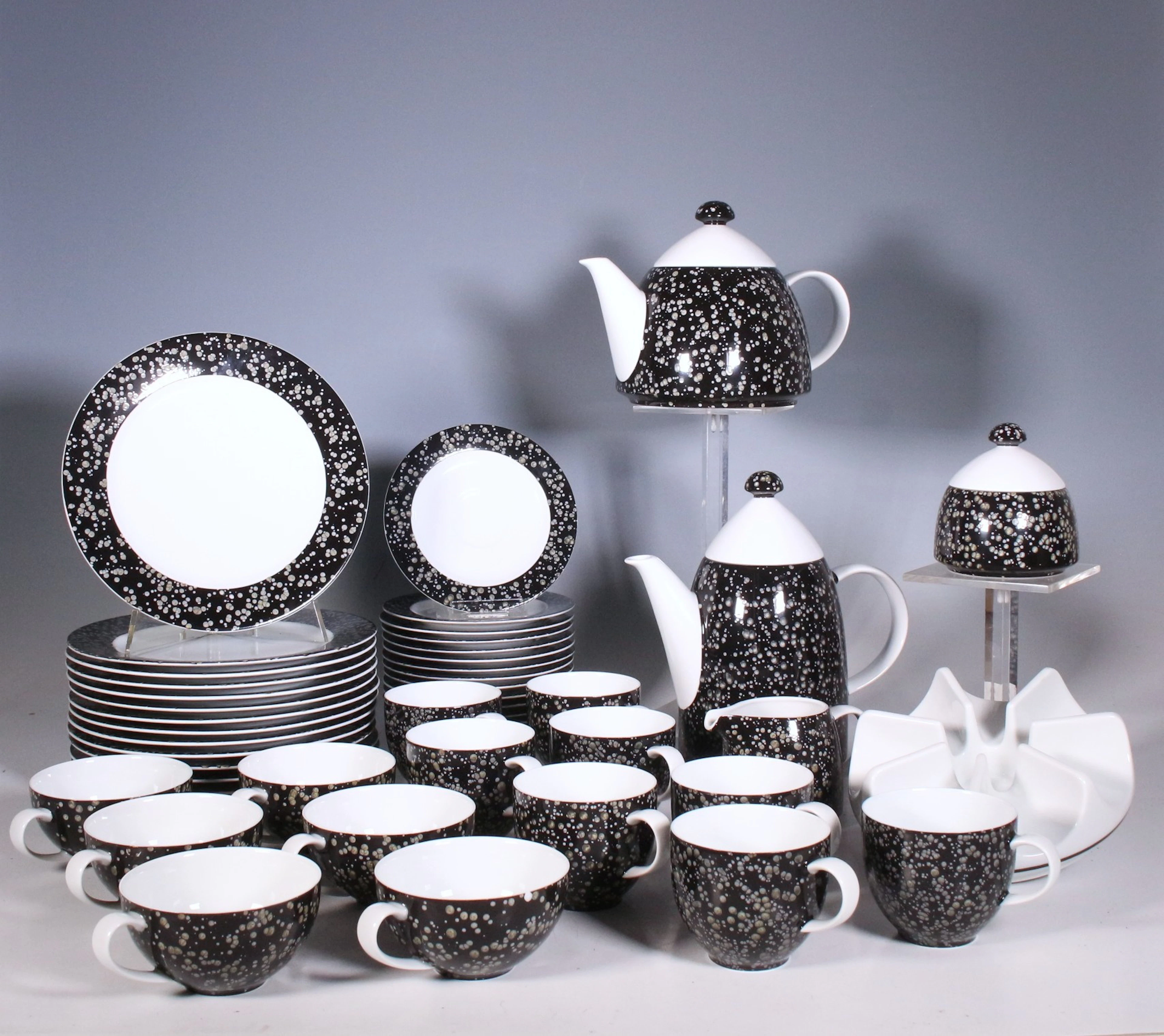 ARZBERG. Porzellan Tee-/Kaffeeservice, "Europe", Serie "Galaxy", 1970/80er