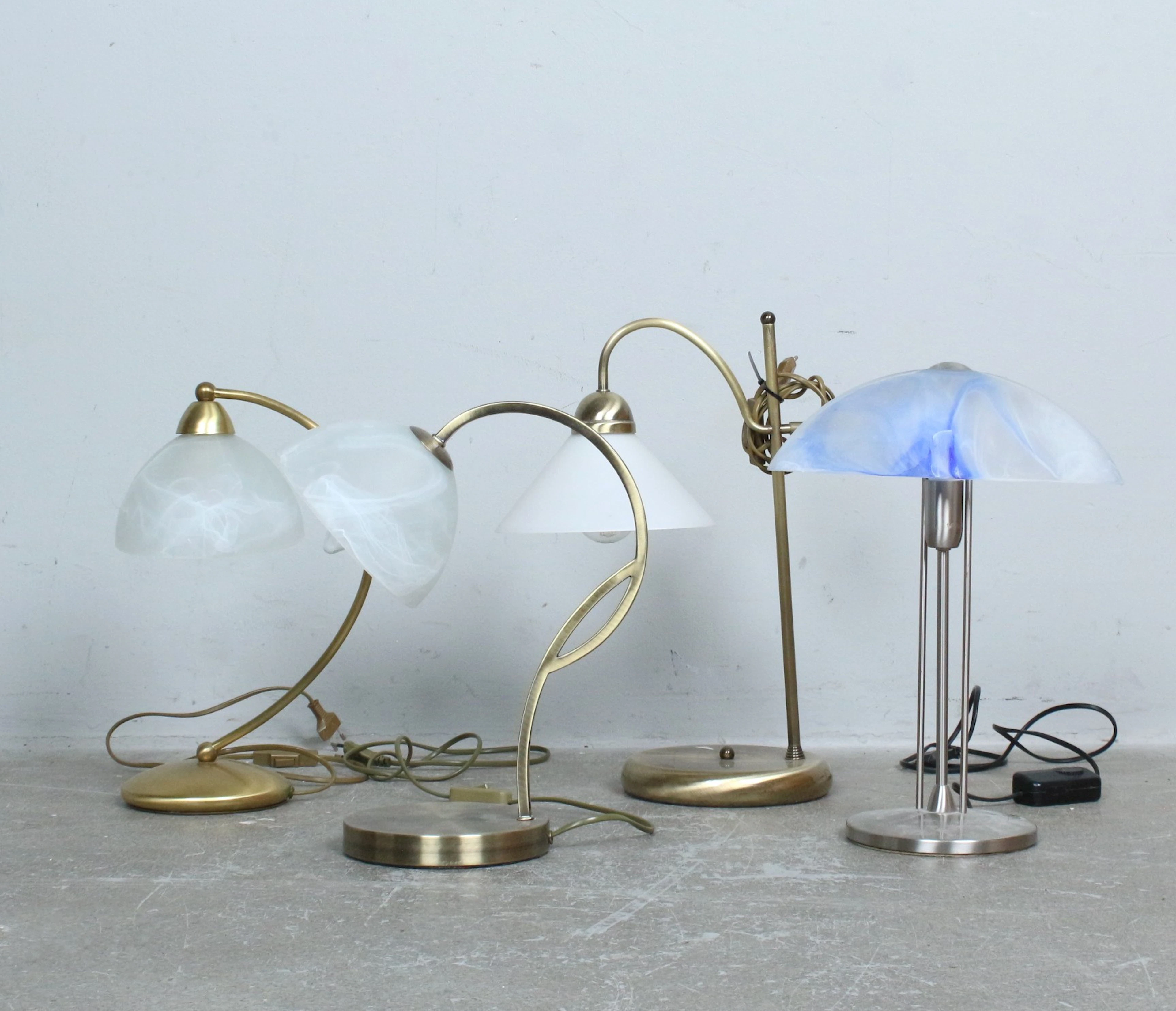 Set aus 4 Tischleuchten von HONSEL / BANKAMP.