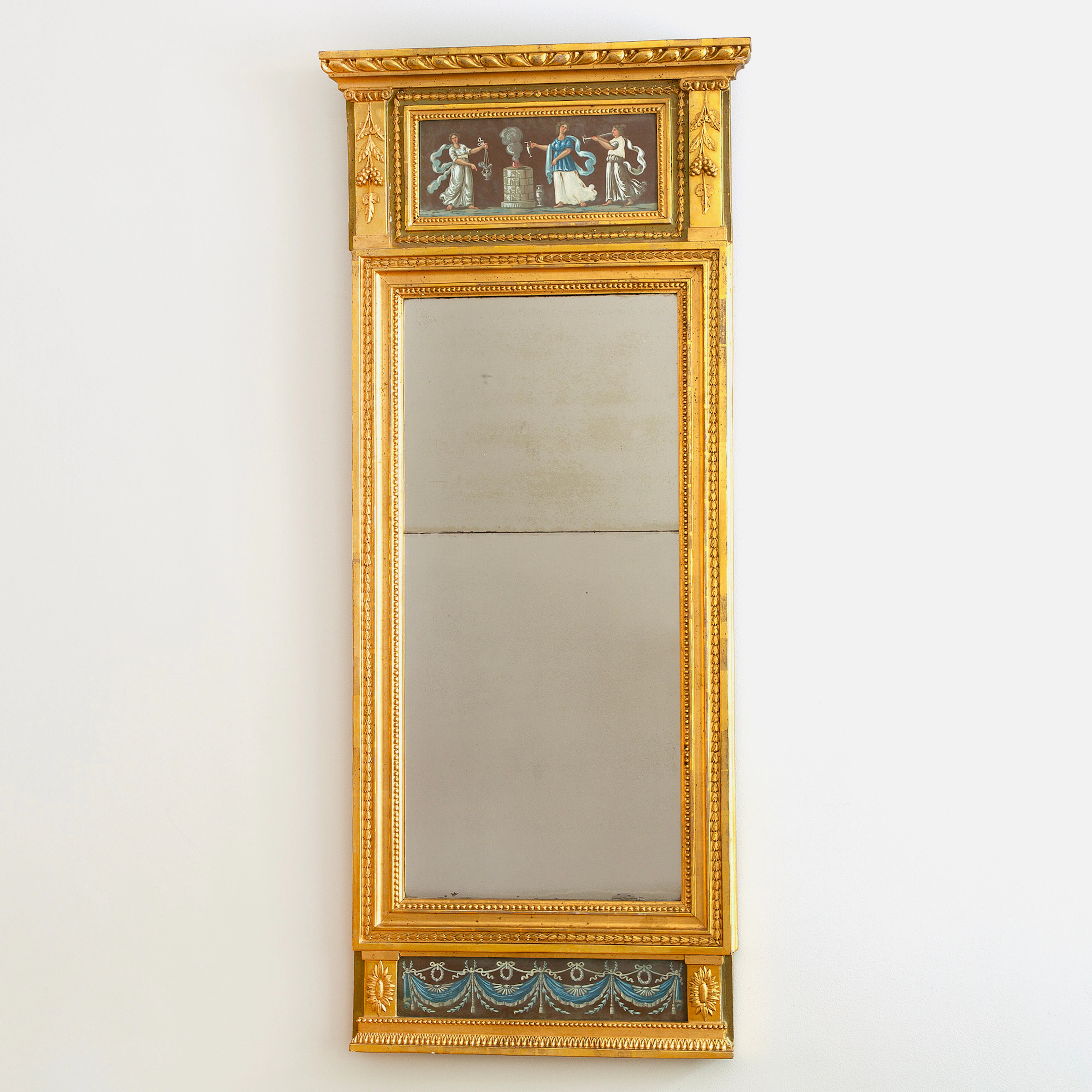 SPEGEL, sengustavianskt stockholmsarbete, omkring år 1800, träskuren