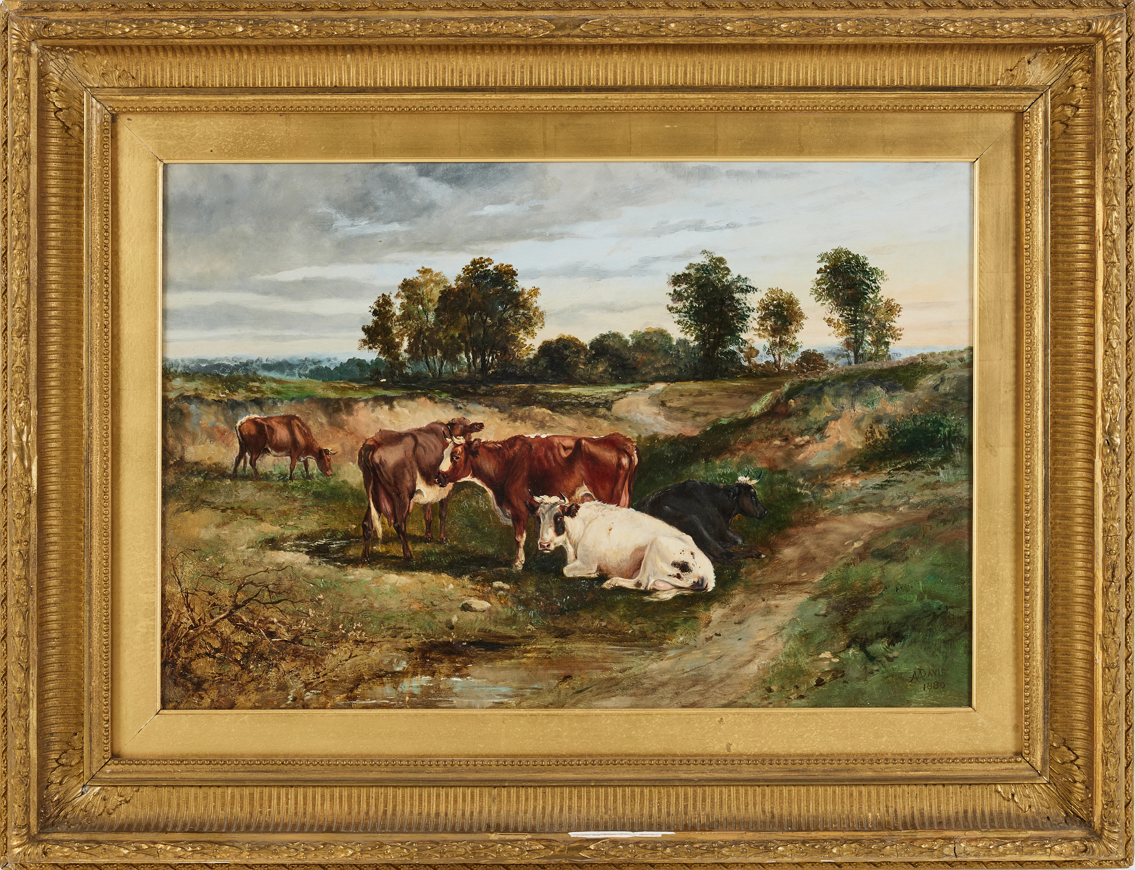 ARTHUR ALFRED DAVIS (ENGLAND 1824-1893). "On the border of the new forest".