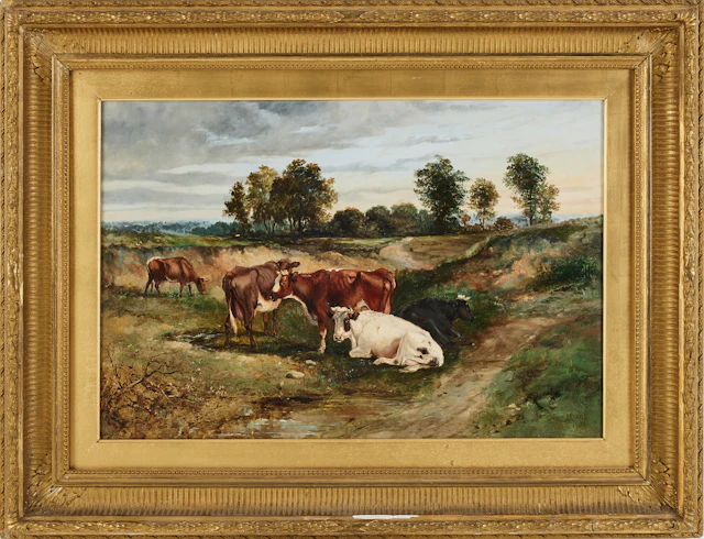 ARTHUR ALFRED DAVIS (ENGLAND 1824-1893). "On the border of the new forest".
