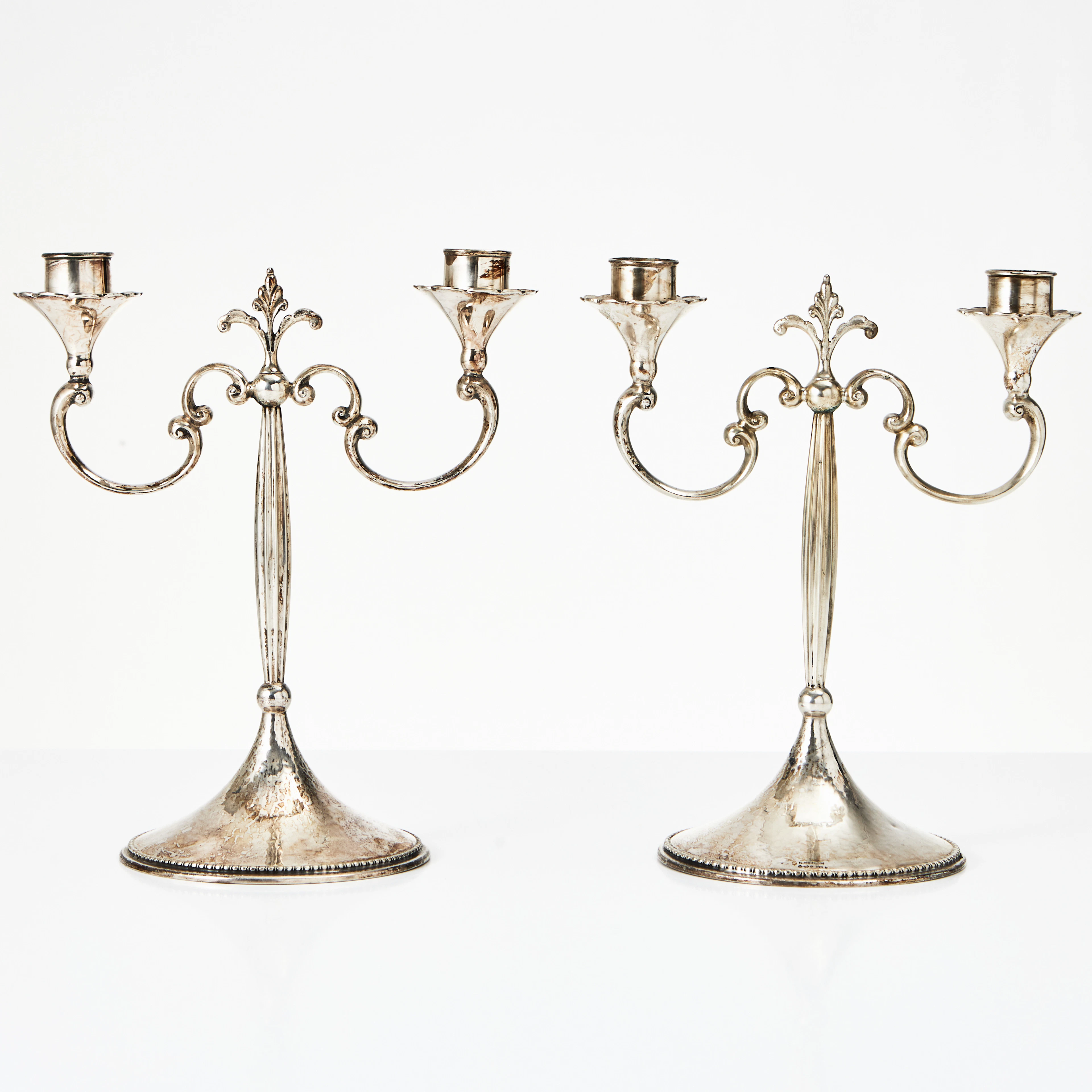 LJUSSTAKAR, 1 par, silver, K. Anderson, Swedish Grace, Stockholm 1928.