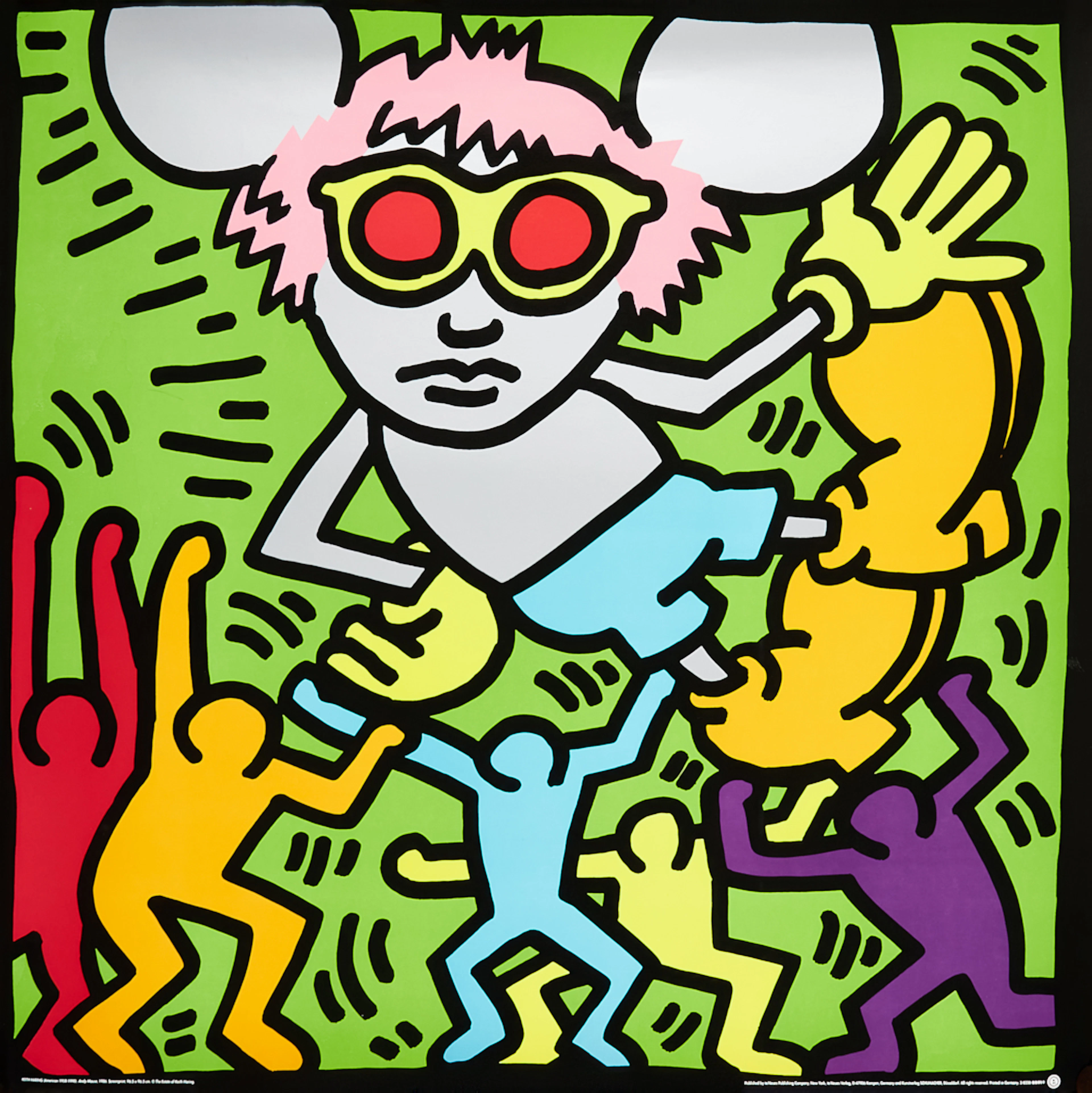 KEITH HARING (1958-1990). EFTER. "Andy Mouse", screenprint.