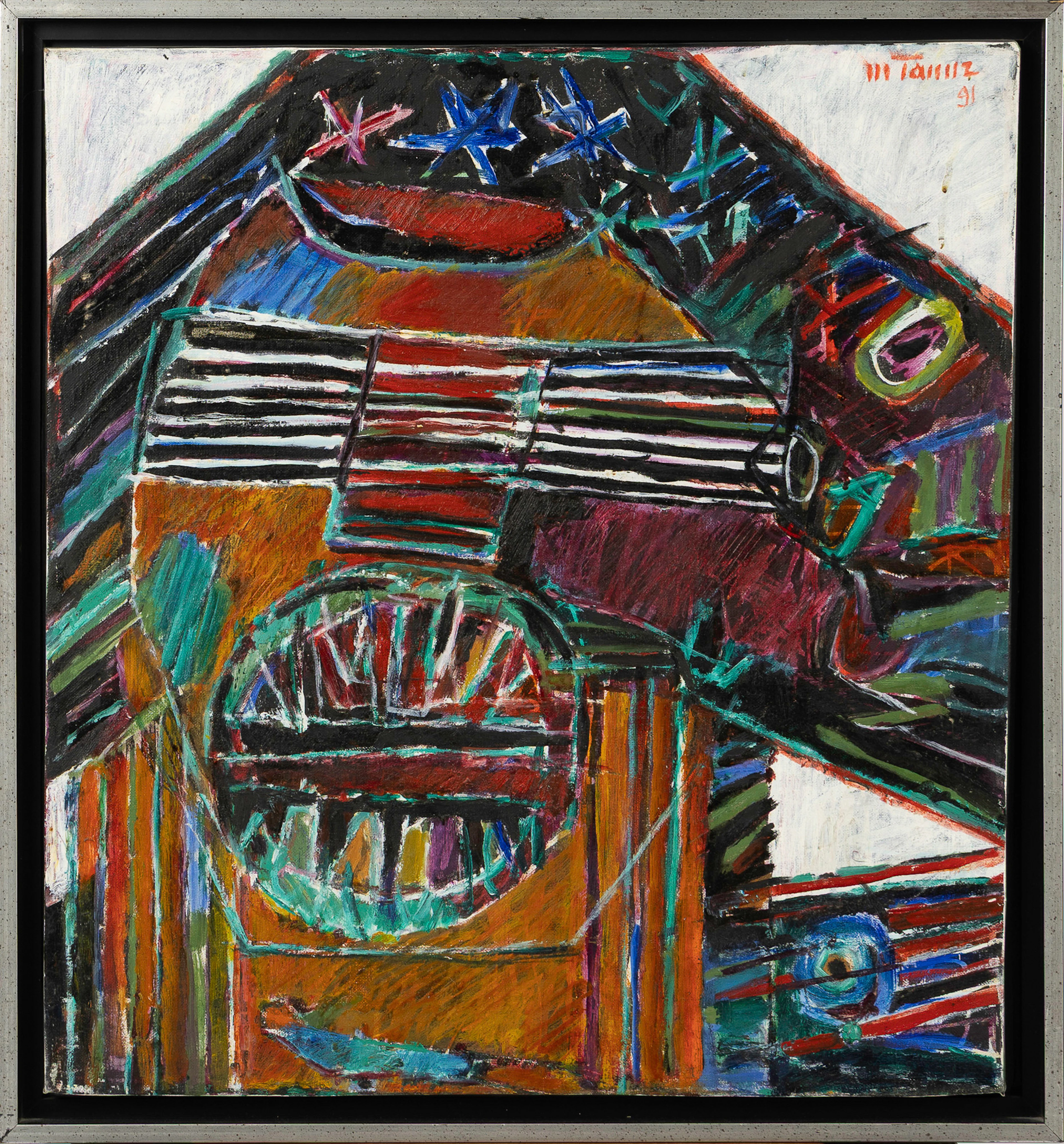 MOSHE TAMIR (1924-2004). Olja på duk, "Sans titre", signerad samt daterad.