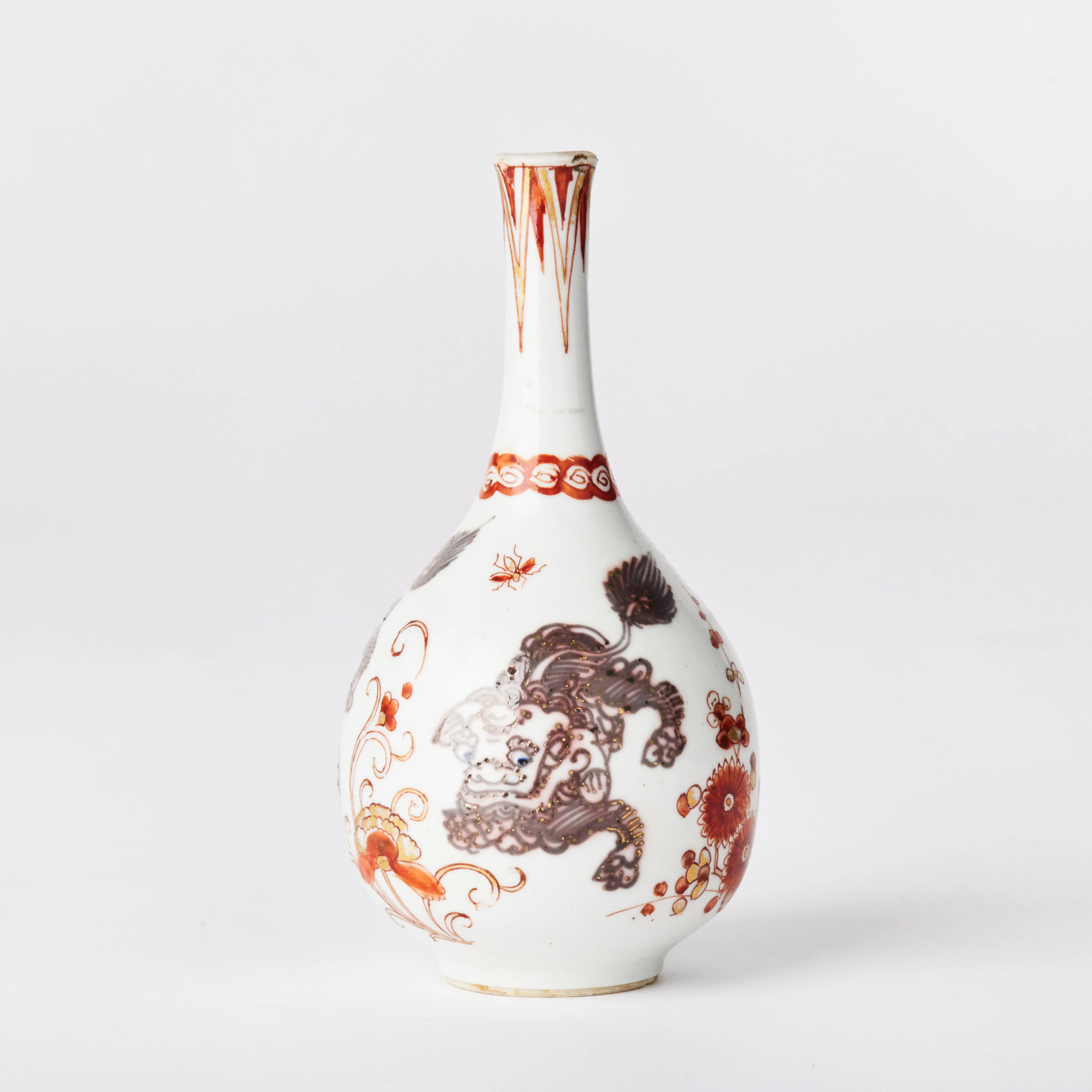 A Small Chinese Copper-Red-Decorated Porcelain Bottle Vase.