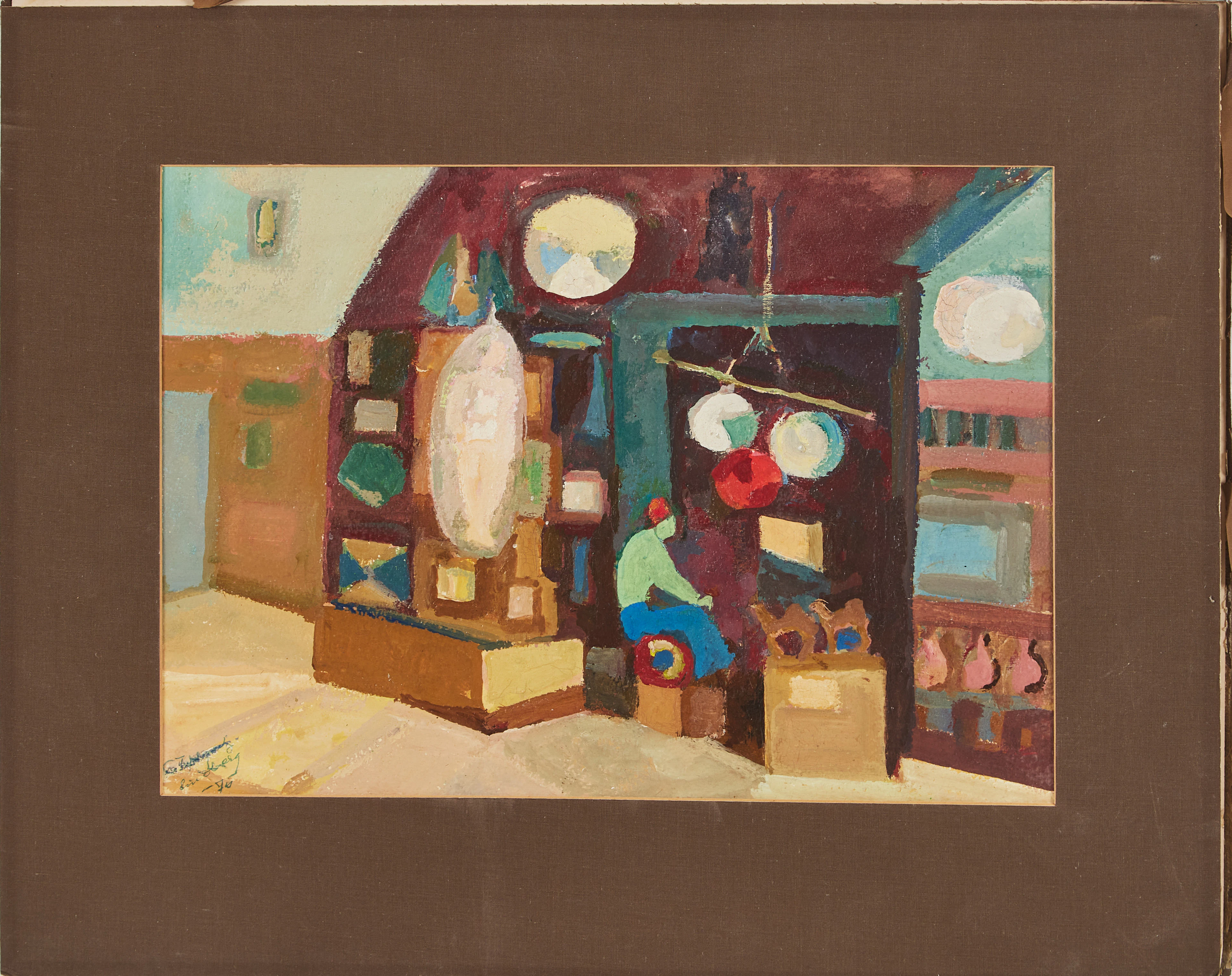 GRETA FAHLCRANTZ LINDBERG (1889 - 1978). Basaren i Tunis.