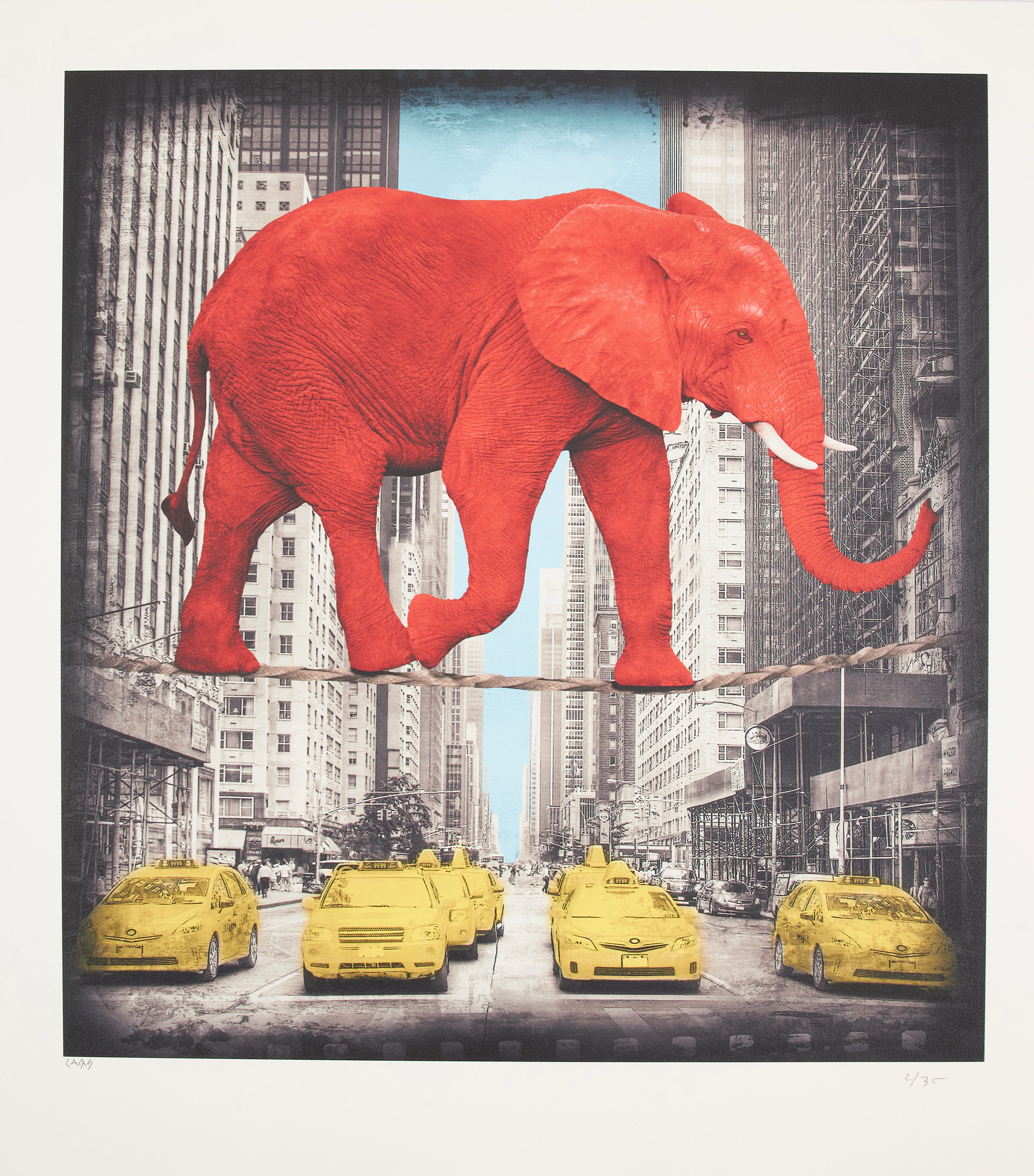 LARS TUNEBO. "High in New York", plantryck, signerad och numrerad 2/35.