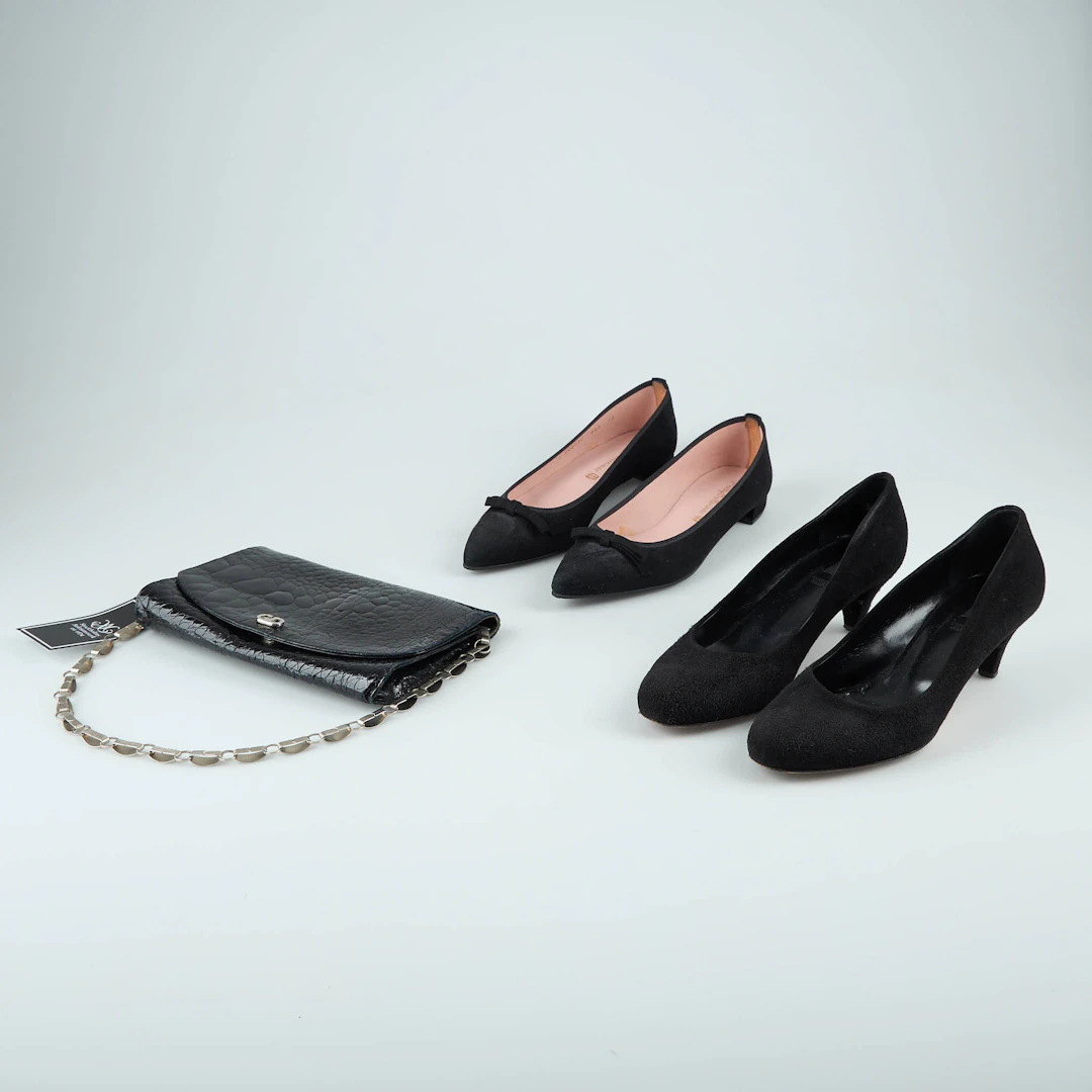 2 Par skor & Axelväska, BALLY, GERARD GAREL, PRETTY BALLERINAS.