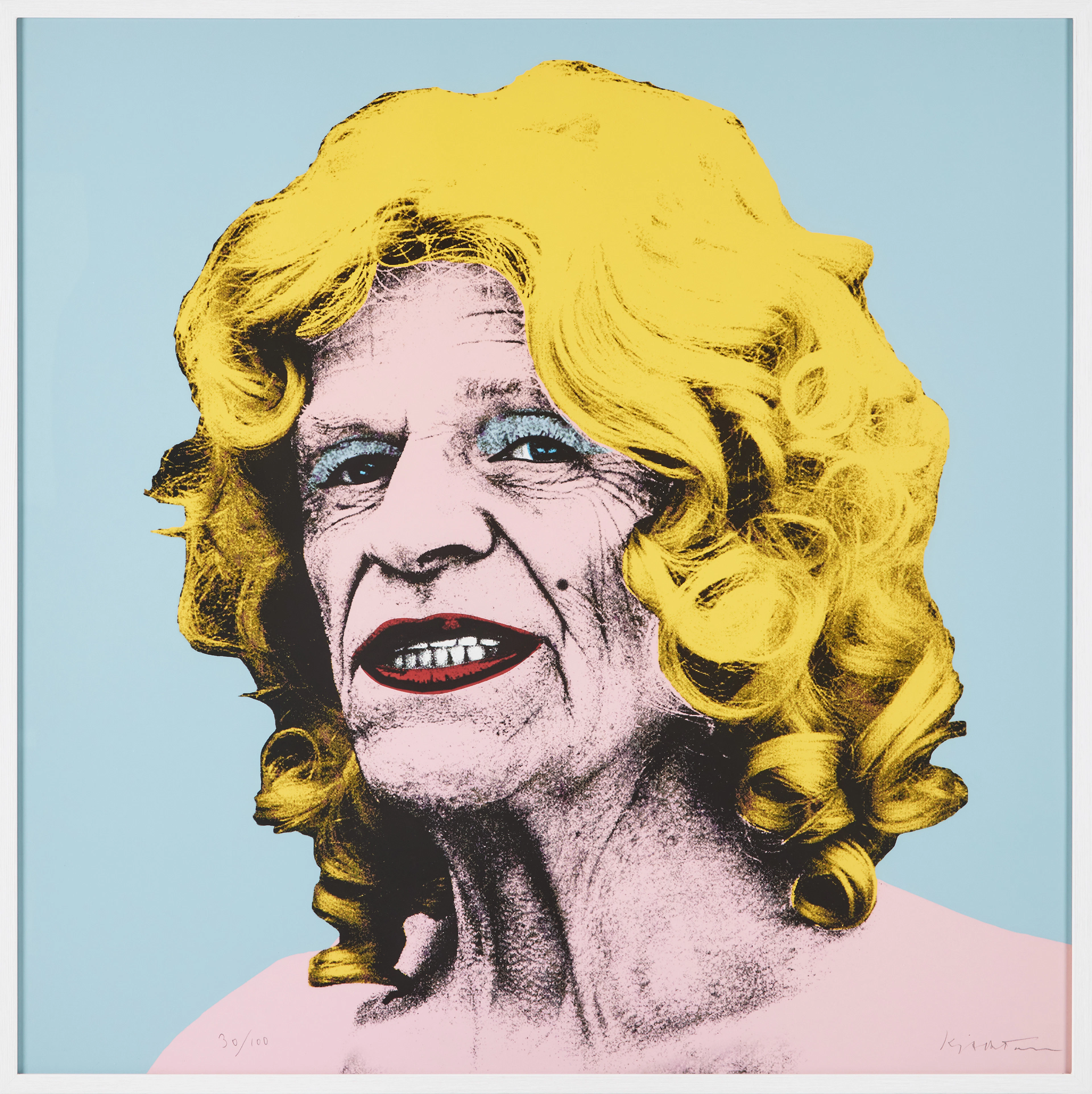 KJARTAN SLETTEMARK. "Självporträtt som Marilyn", signerad KjARTan