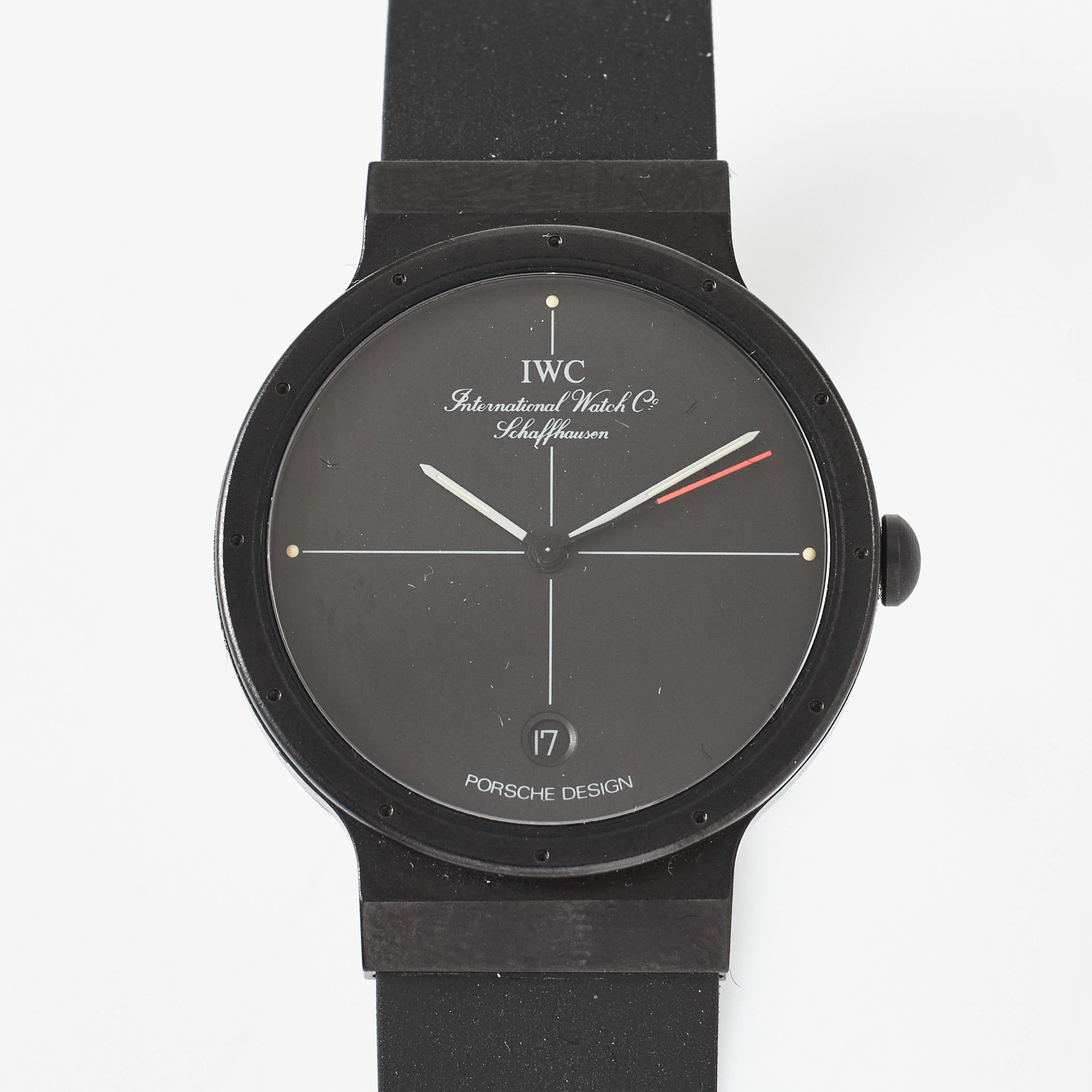 IWC, Porsche Design, armbandsur, 32 mm, svart titan, ca 1990.