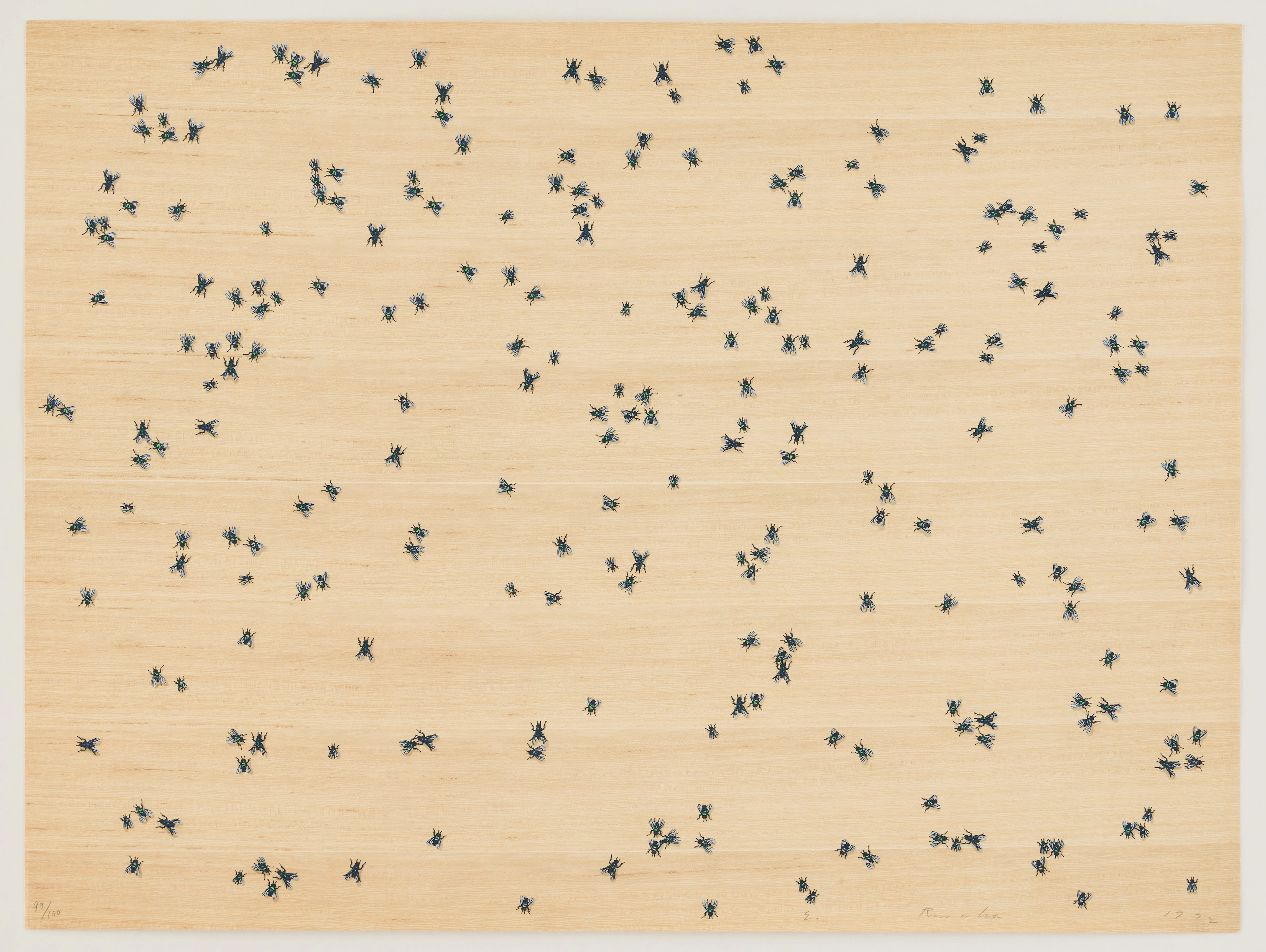 ED RUSCHA. "Flies" from Insects Portfolio.