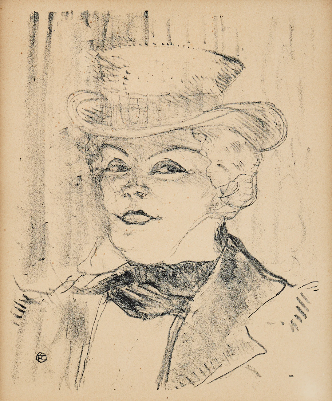 HENRI DE TOULOUSE-LAUTREC. "Madame Réjane".