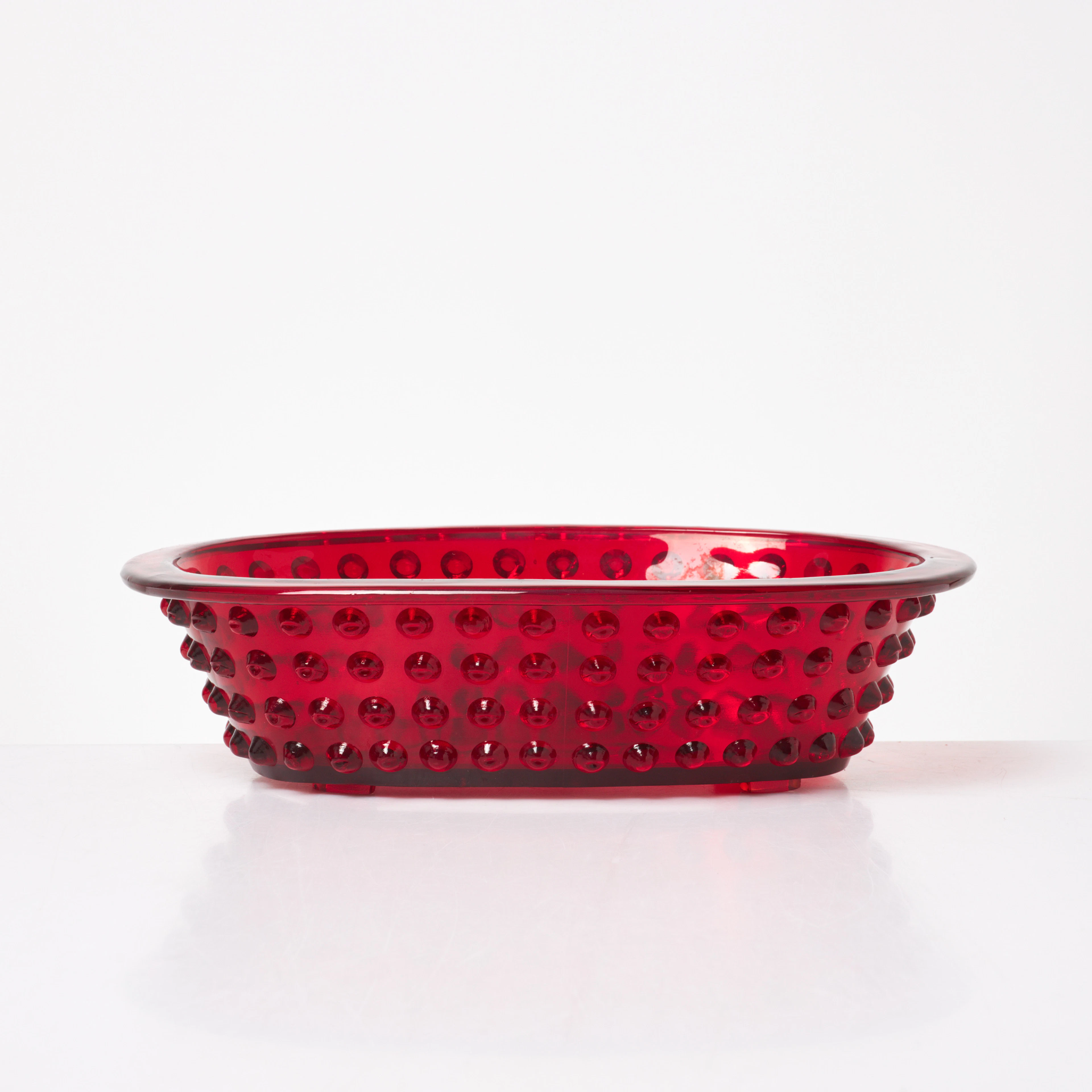 JOSEF FRANK. Jardinjär, "Hortus", röd glasmassa, Reijmyre glasbruk