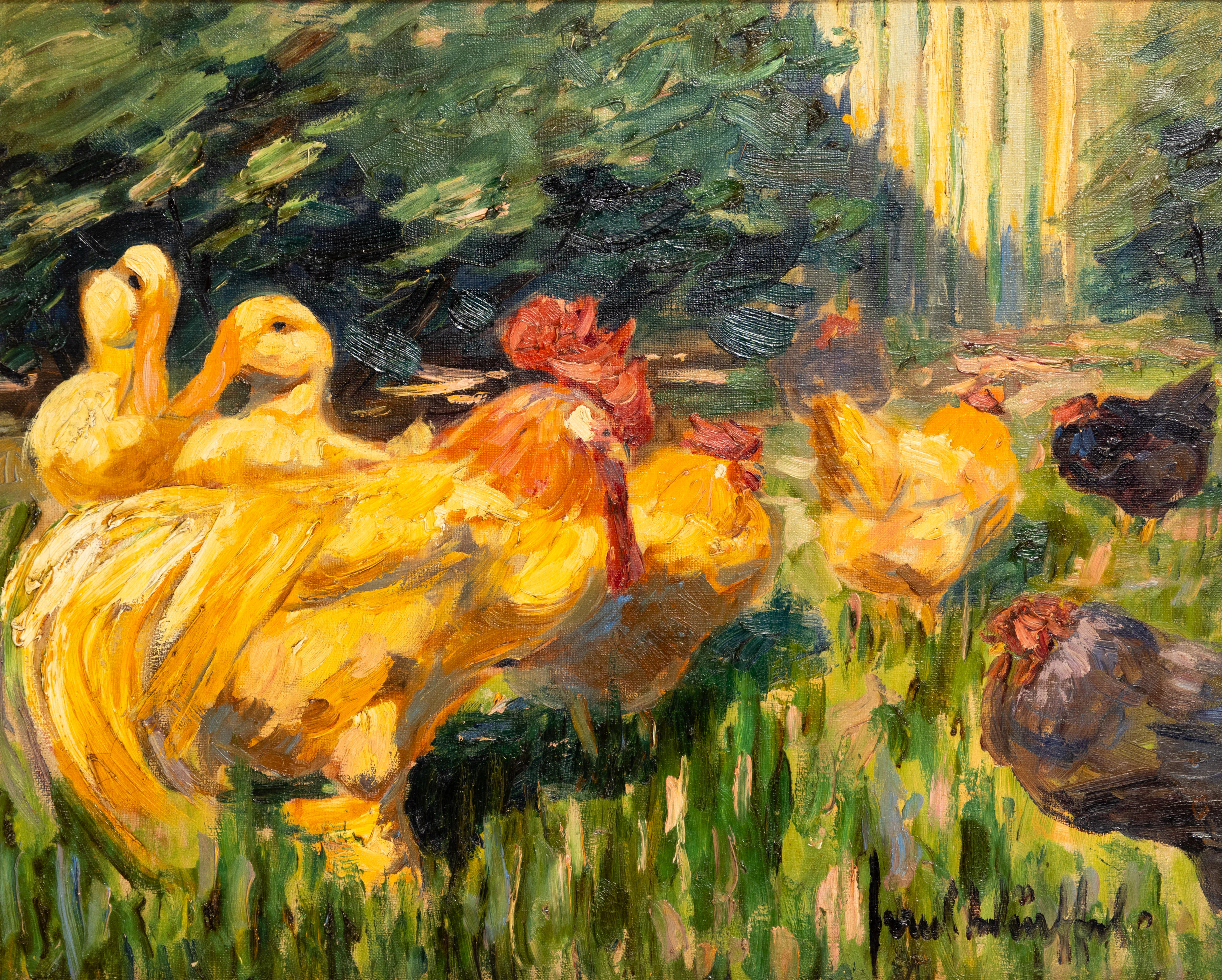 HANS WÜRFFEL (1884-1974). Hühner und Enten.