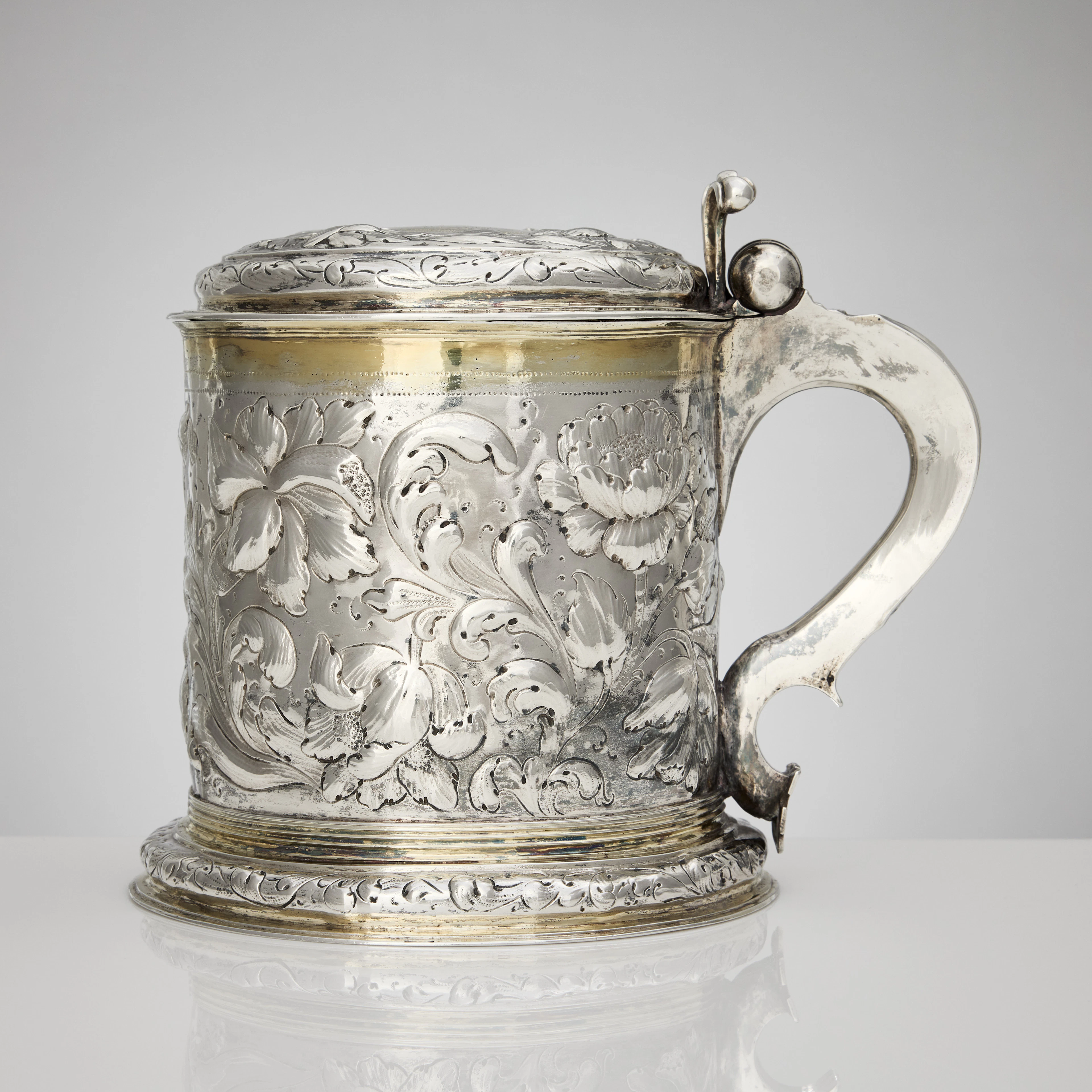 JOHAN STÅHLE. Dryckeskanna, silver, Stockholm (verksam 1677-1687 (1694)).
