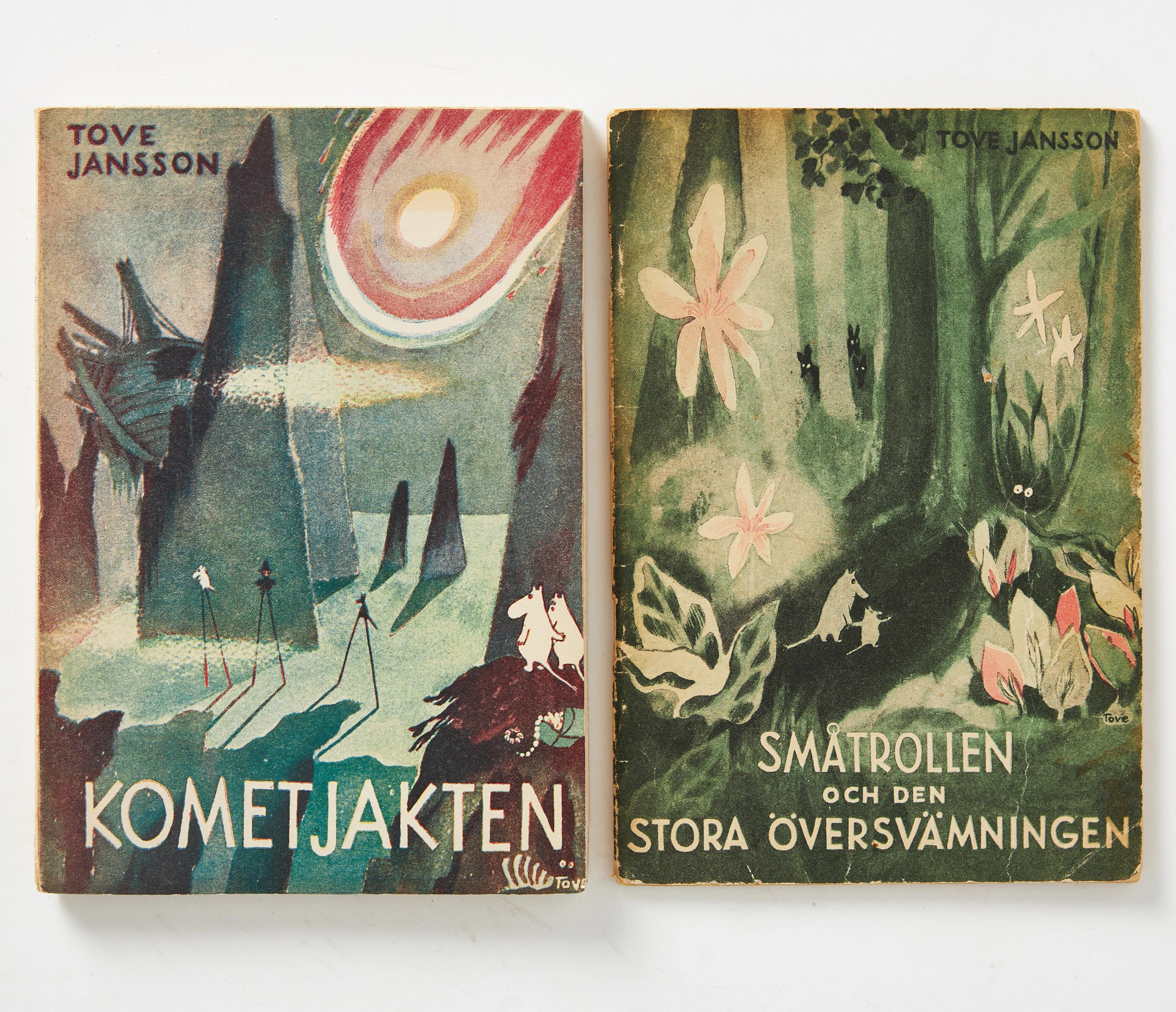 TOVE JANSSON, SMÅTROLLEN och KOMETJAKTEN I ORIGINAL, 2 volymer.