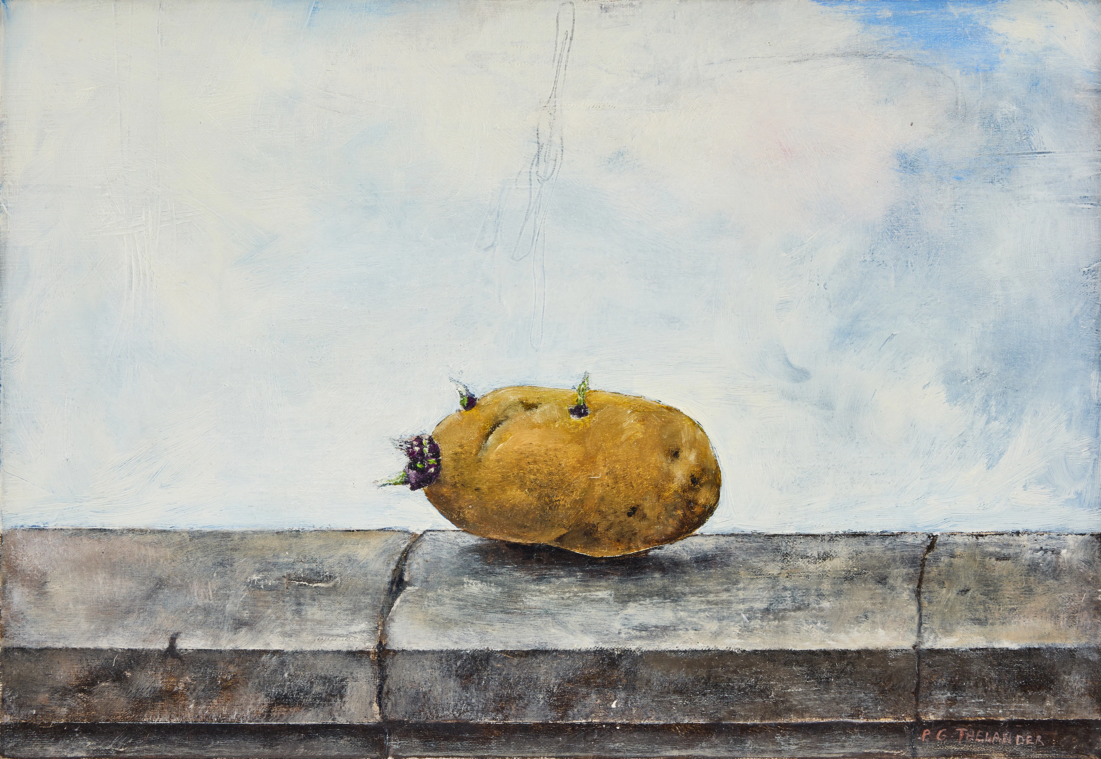 PG THELANDER. "Potatis / Gustaf Adolfs Torg".