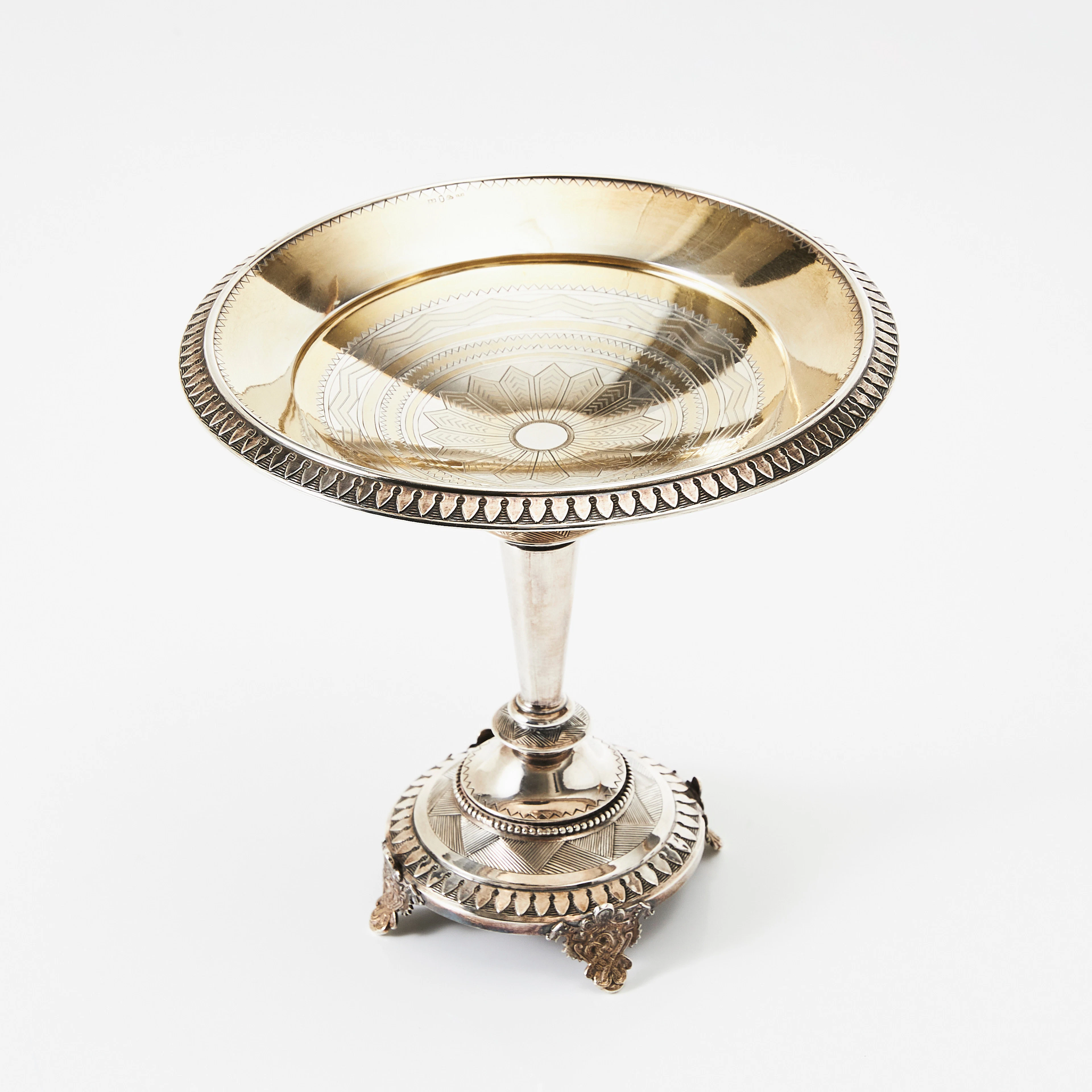 SKÅL PÅ FOT, silver, Guldsmedsaktiebolaget, Stockholm 1883, nationalromantik