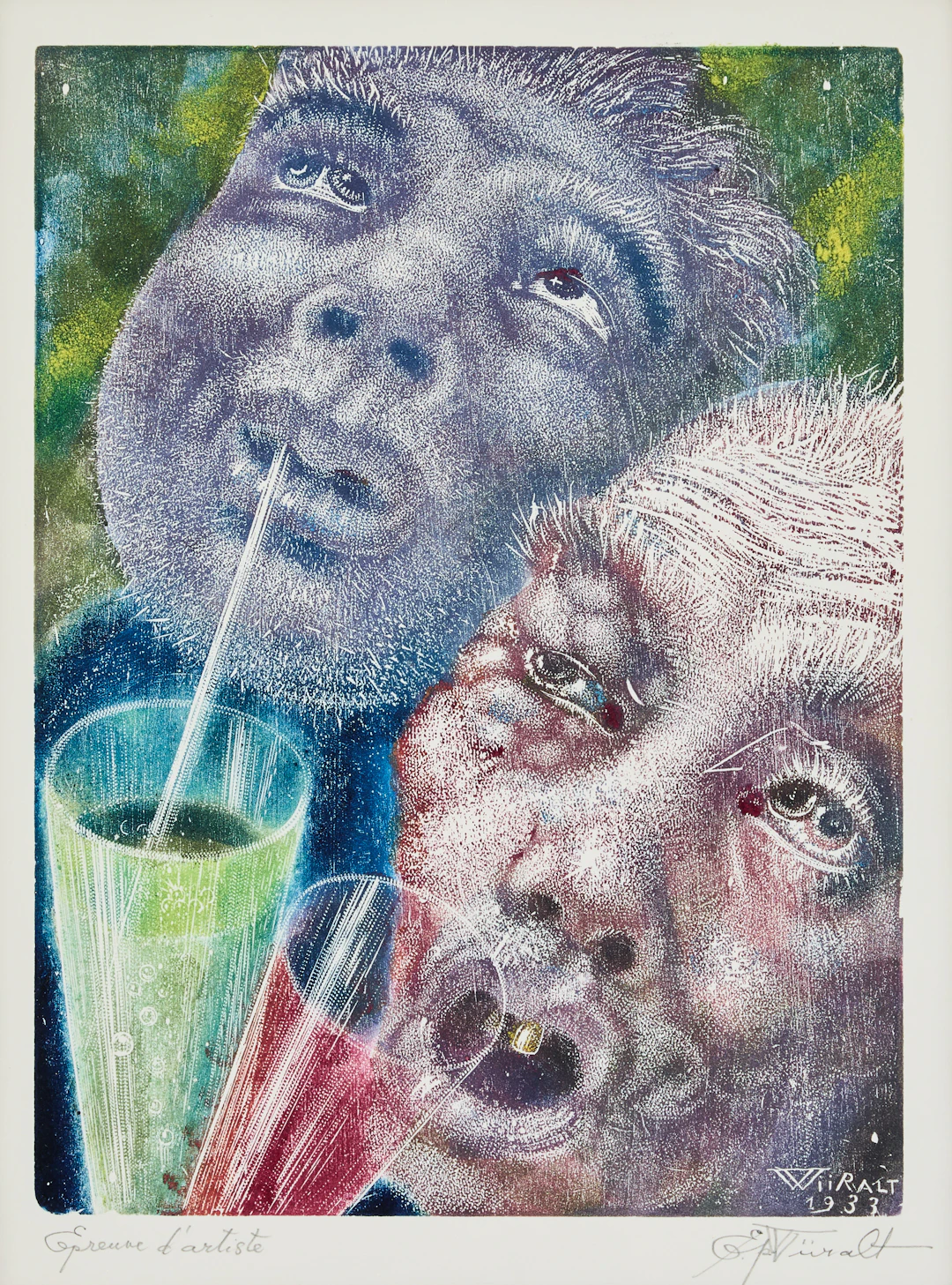 EDUARD WIIRALT. “Absindijoojad” (Absinthe drinkers).