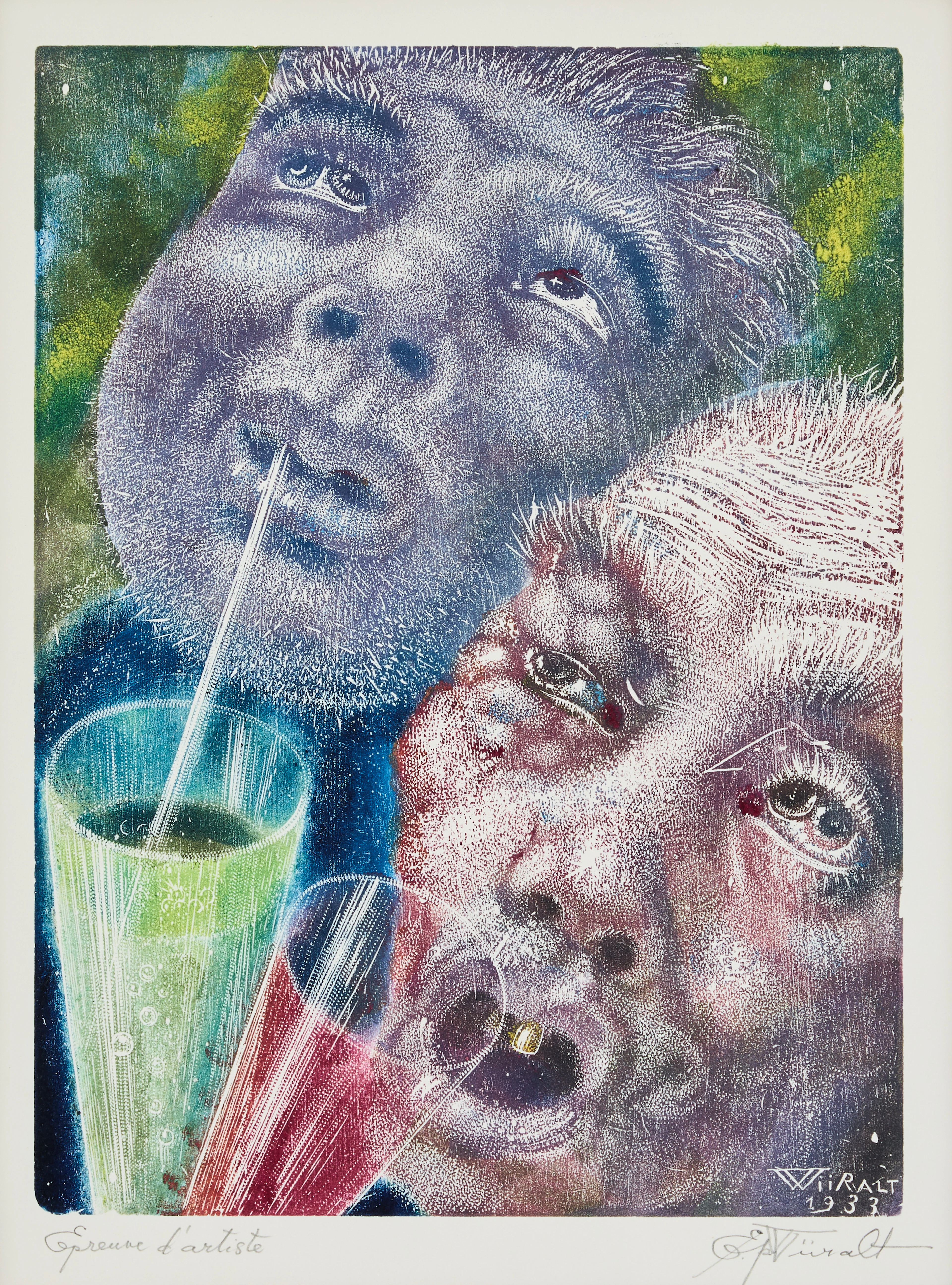 EDUARD WIIRALT. “Absindijoojad” (Absinthe drinkers).