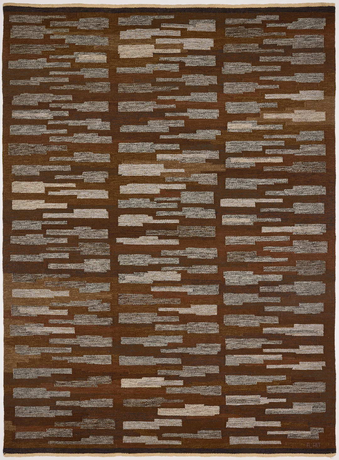 ALICE LUND. Matta, Alice Lund Textilier, rölakan, komponerad på 1950-talet