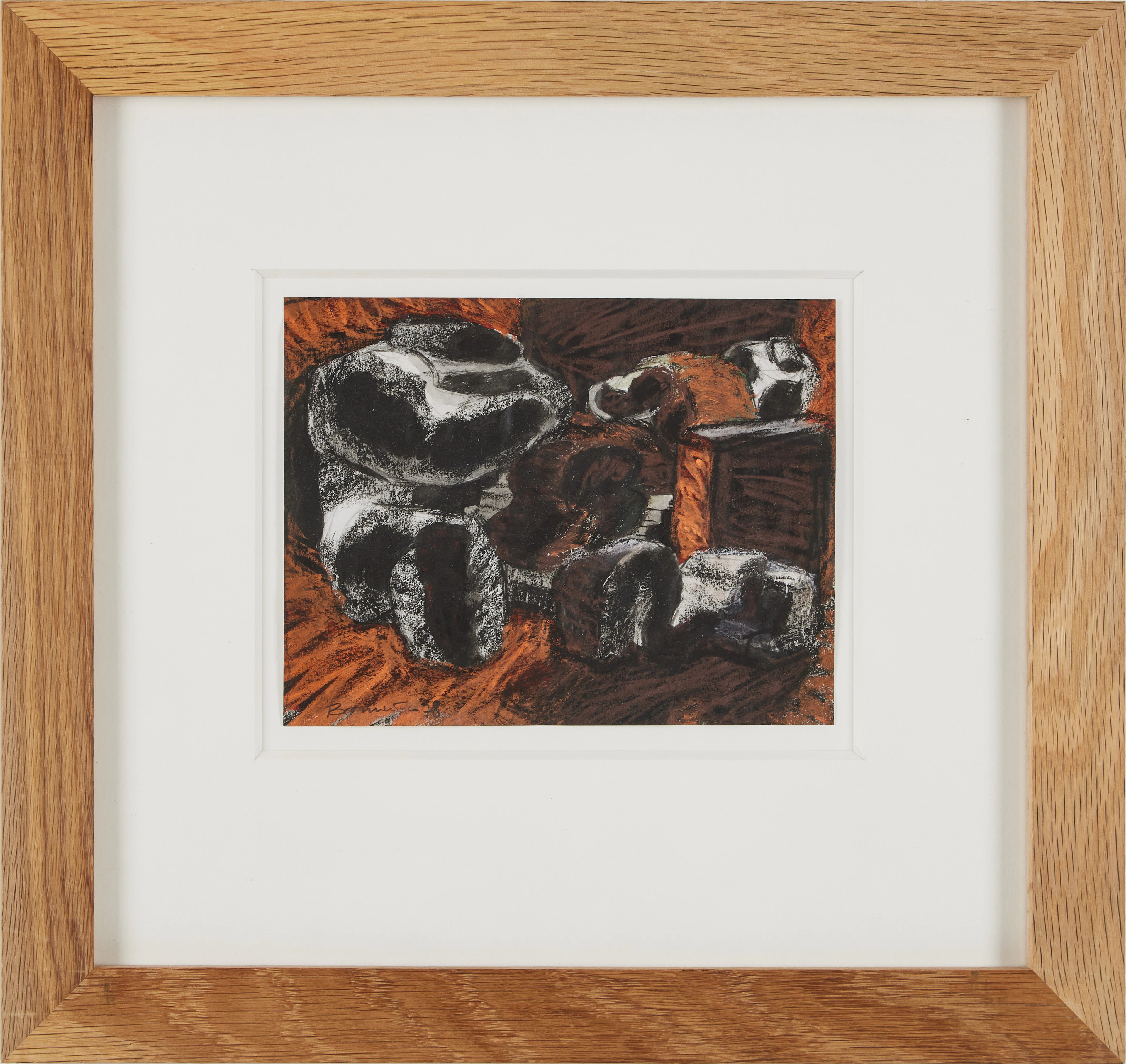 OLLE BONNIÉR. "Balam, Mexico", 1978, pastell på papper, signerad.