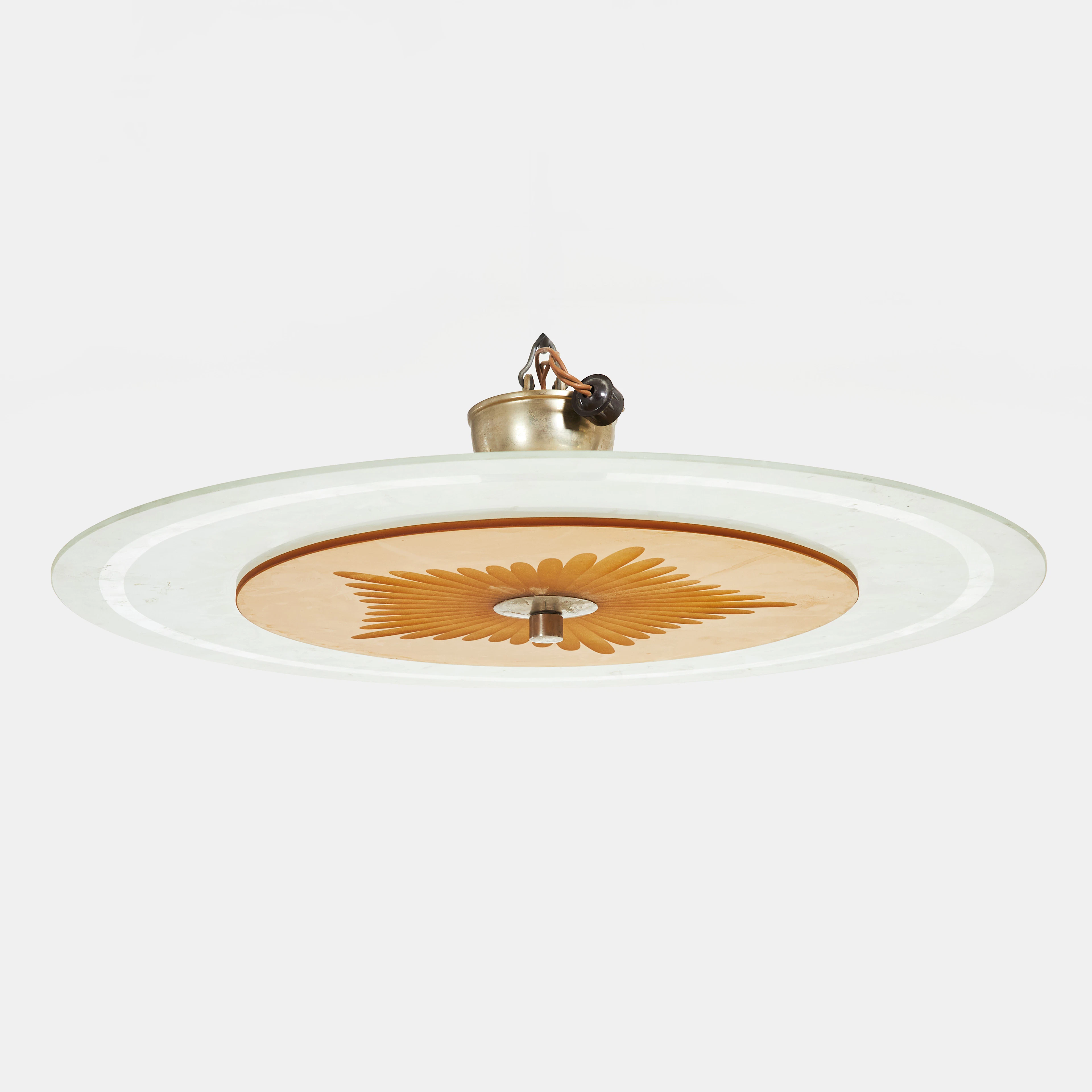 PLAFOND, glas, omkring 1900-talets mitt.