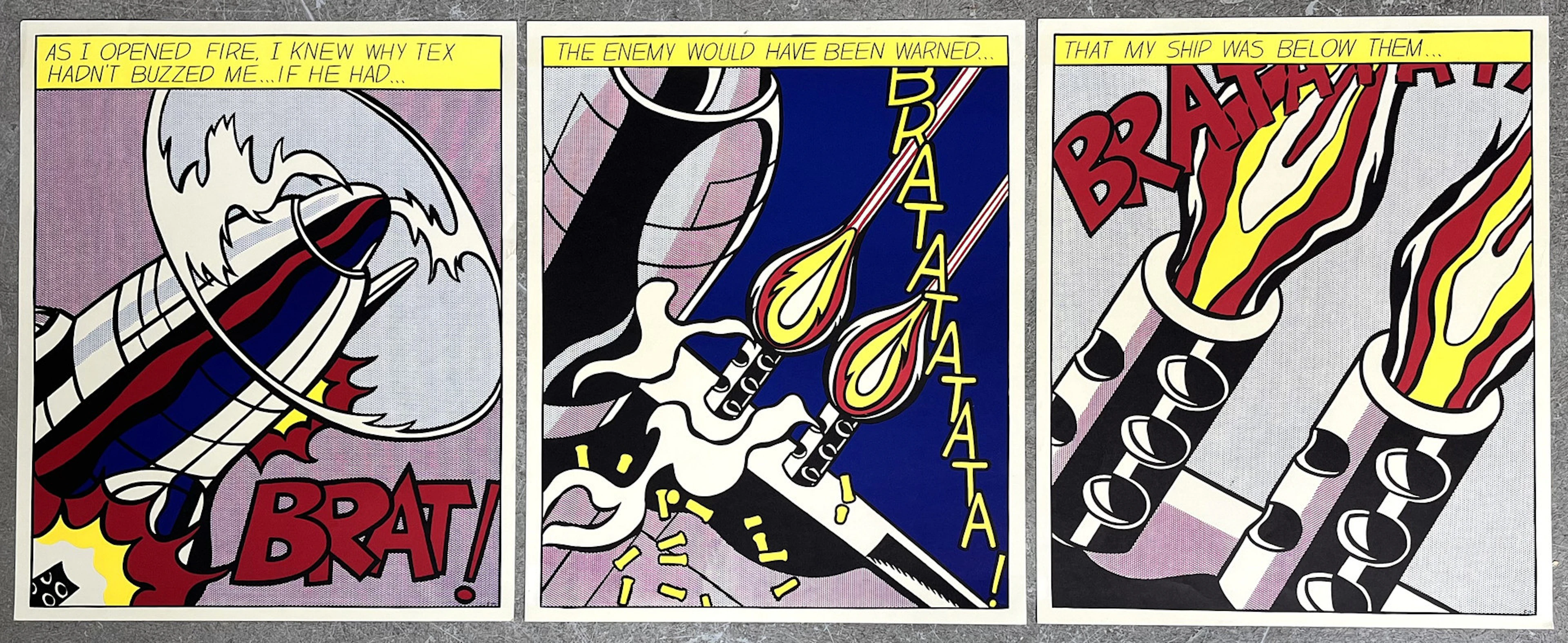 ROY LICHTENSTEIN. NACH. Druck nach dem Originalwerk-Triptychon von
