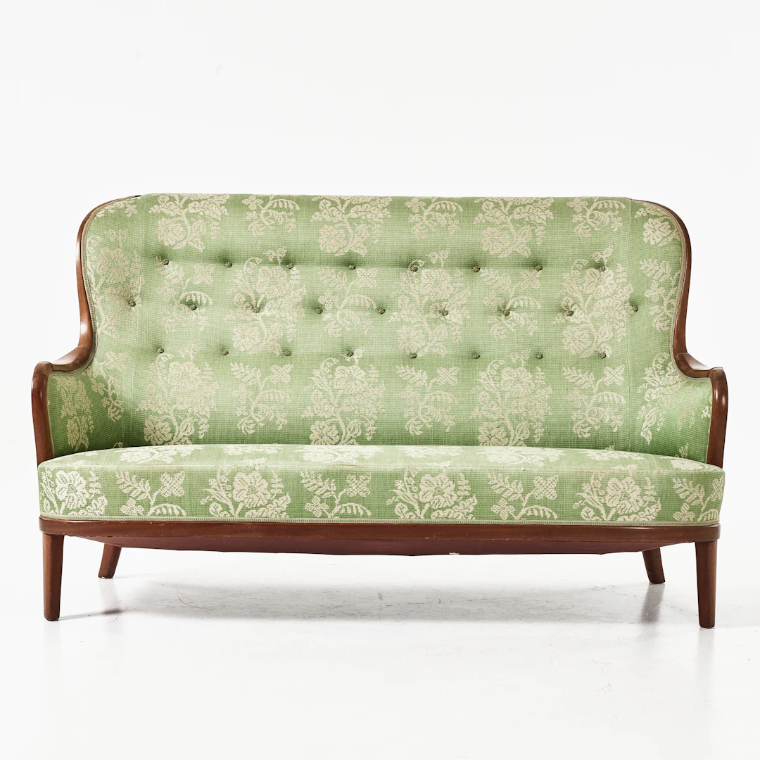 CARL MALMSTEN. Soffa, “Advokaten", mahogny, brännmärkt CM.