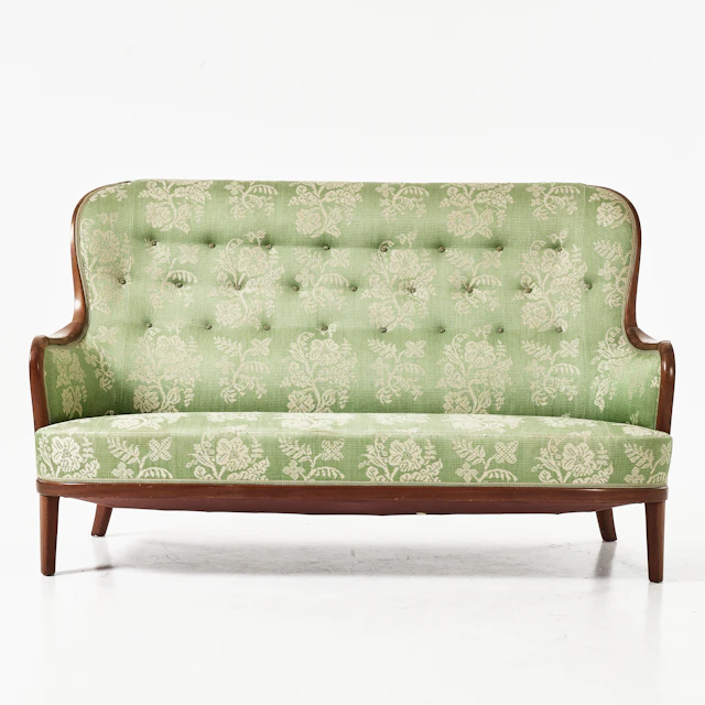 CARL MALMSTEN. Soffa, “Advokaten", mahogny, brännmärkt CM.