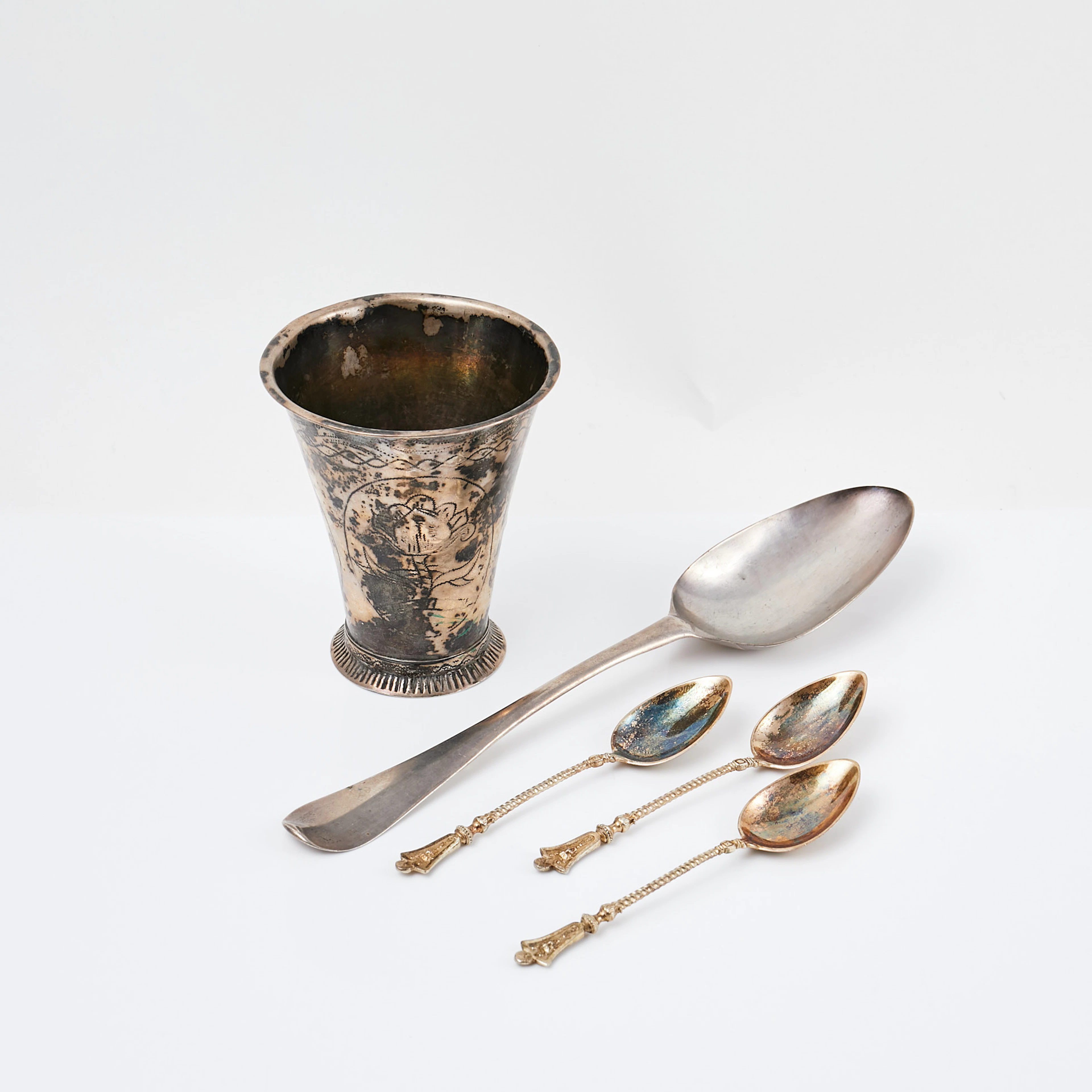POKAL, MATSKED samt KAFFESKEDAR. 5 dlr, Silver, Anders Menell, Kalmar