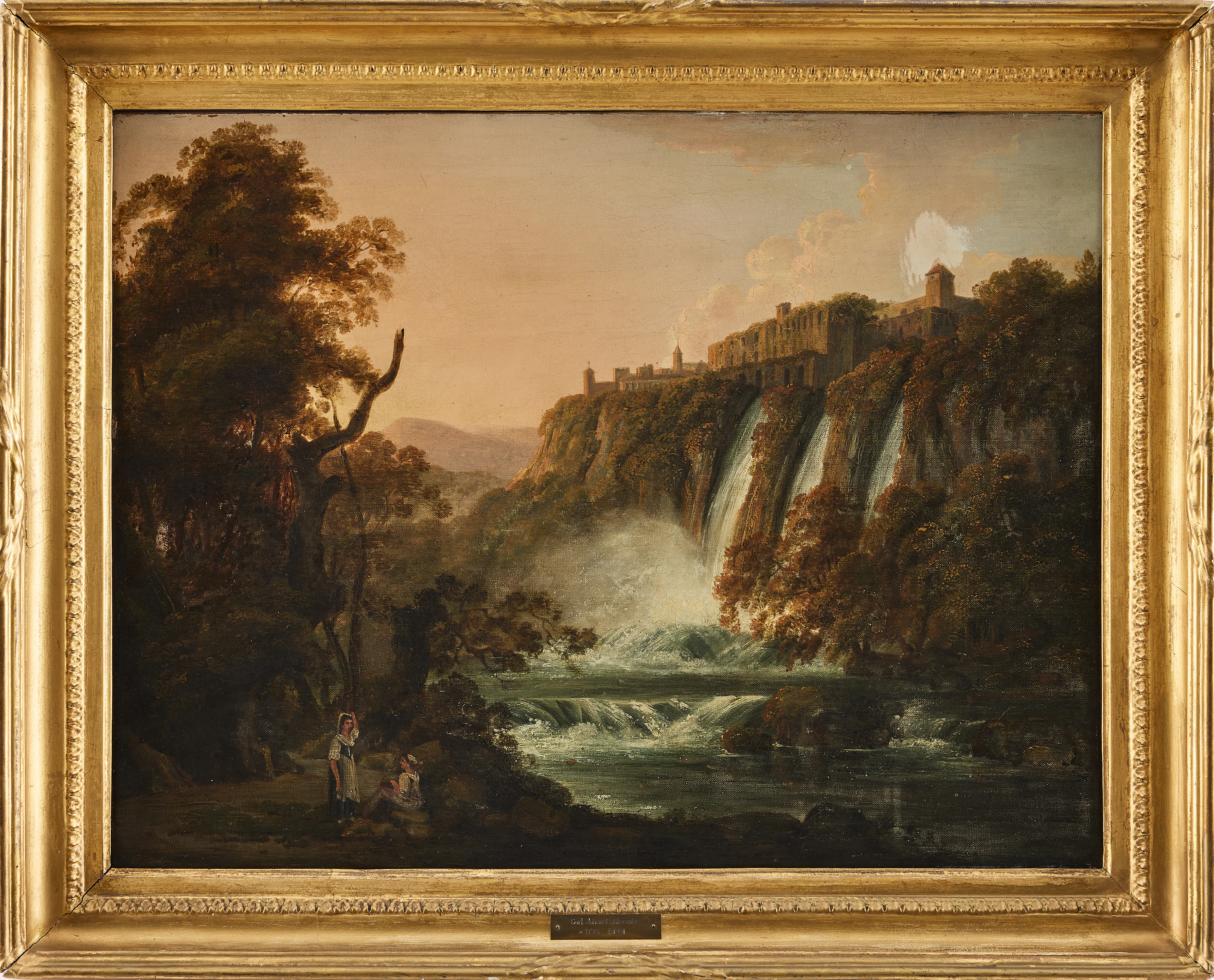 CARL JOHAN FAHLCRANTZ (1774-1861). TILLSKRIVEN. Vattenfall i sydeuropeiskt