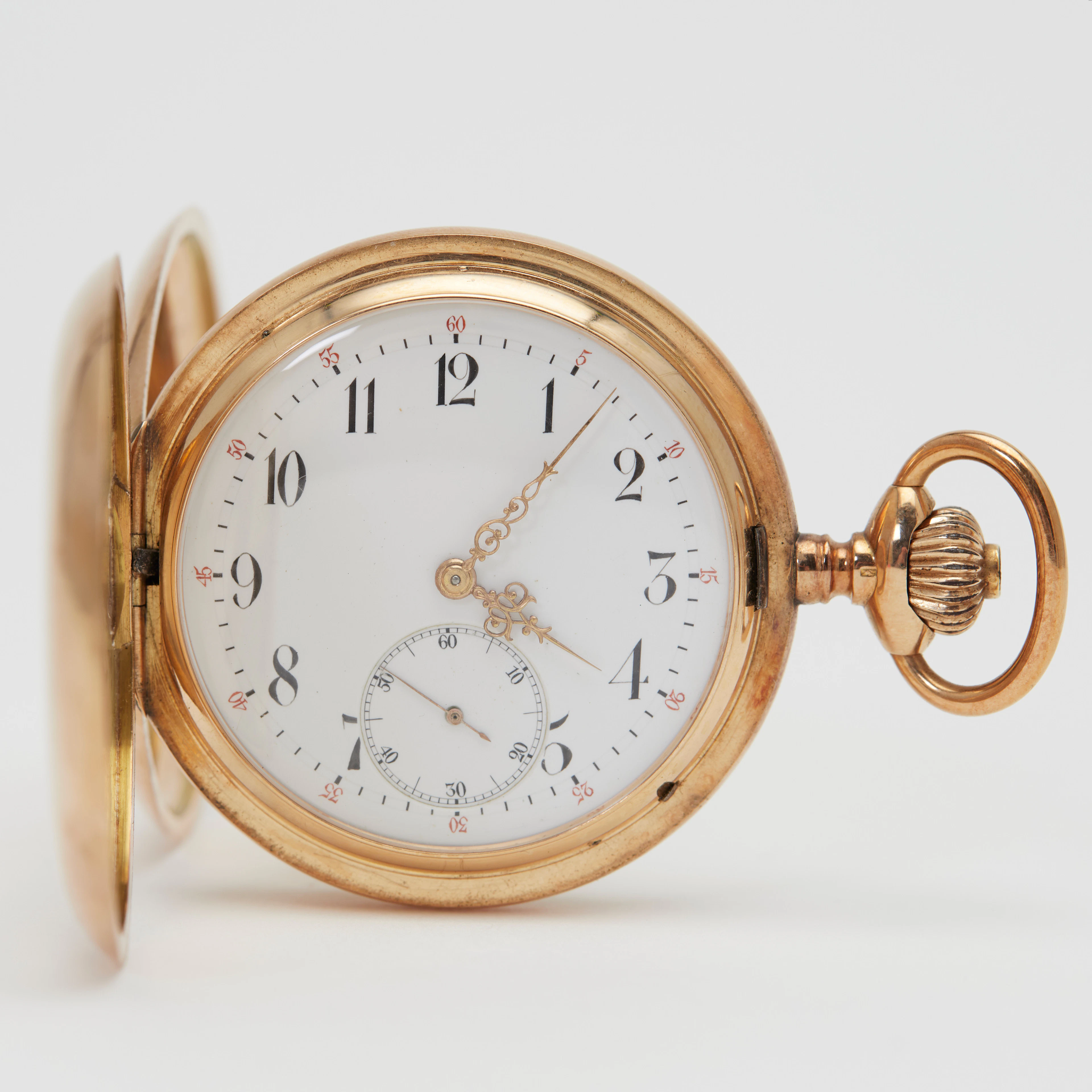 IWC SCHAFFHAUSEN. Savonnette-Taschenuhr, 585er Roségold, um 1908, Schweiz.