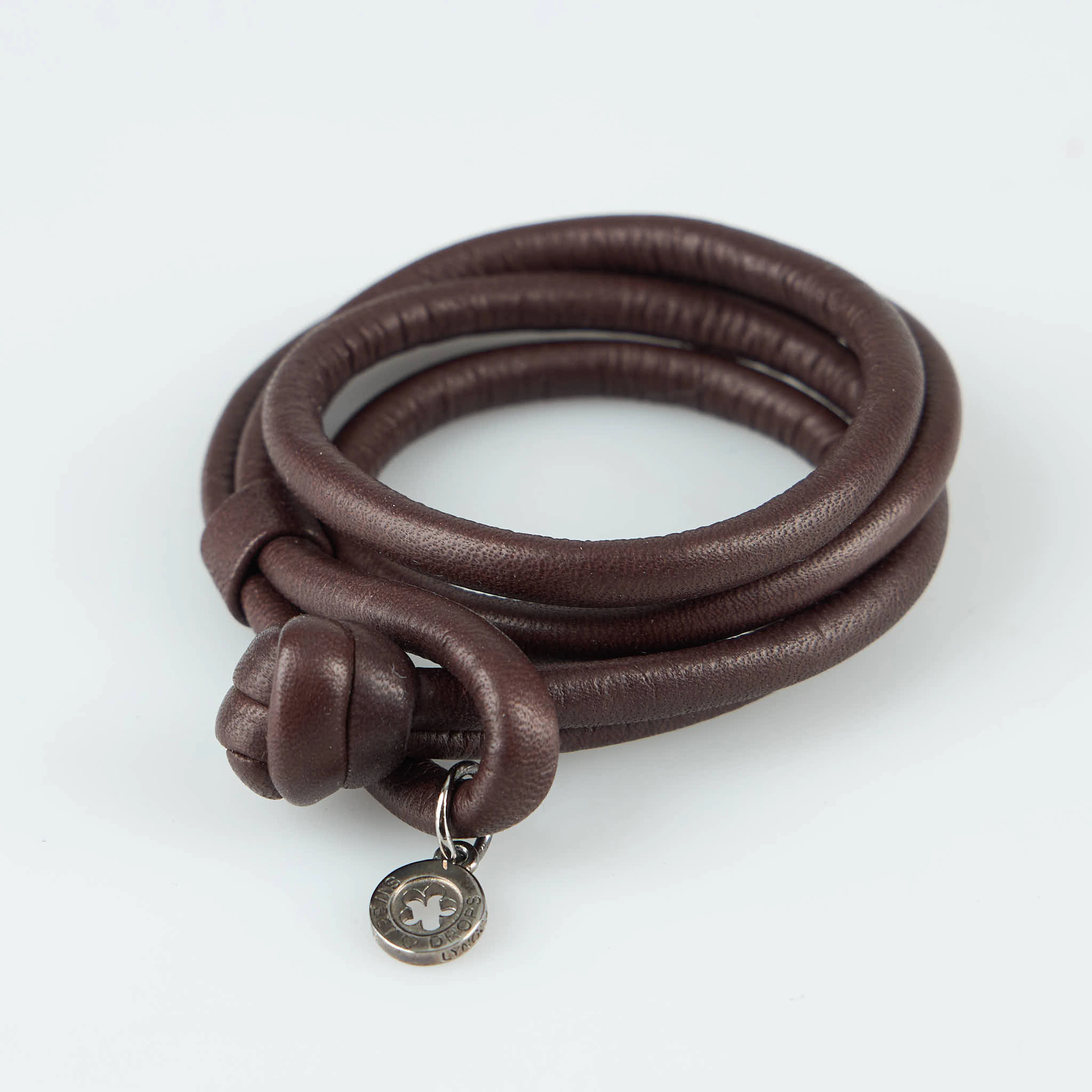 CHARLOTTE LYNGGAARD, Läderarmband, "Sweet drops", Ole Lynggaard, Danmark.