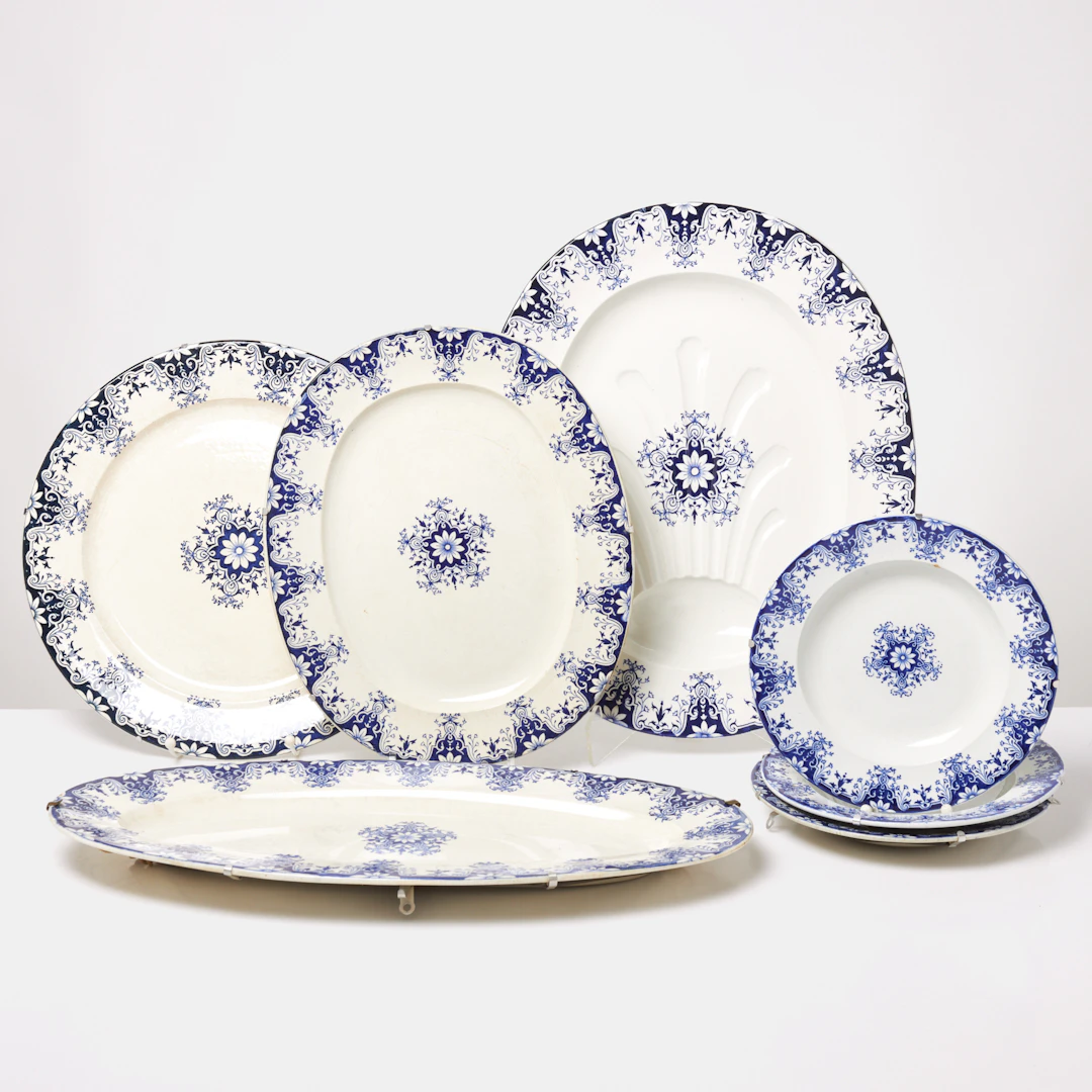 SERVERINGSFAT, 6 st, "Rouen", Vieillard & Cie, Bordeaux, 1800-tal, Frankrike.