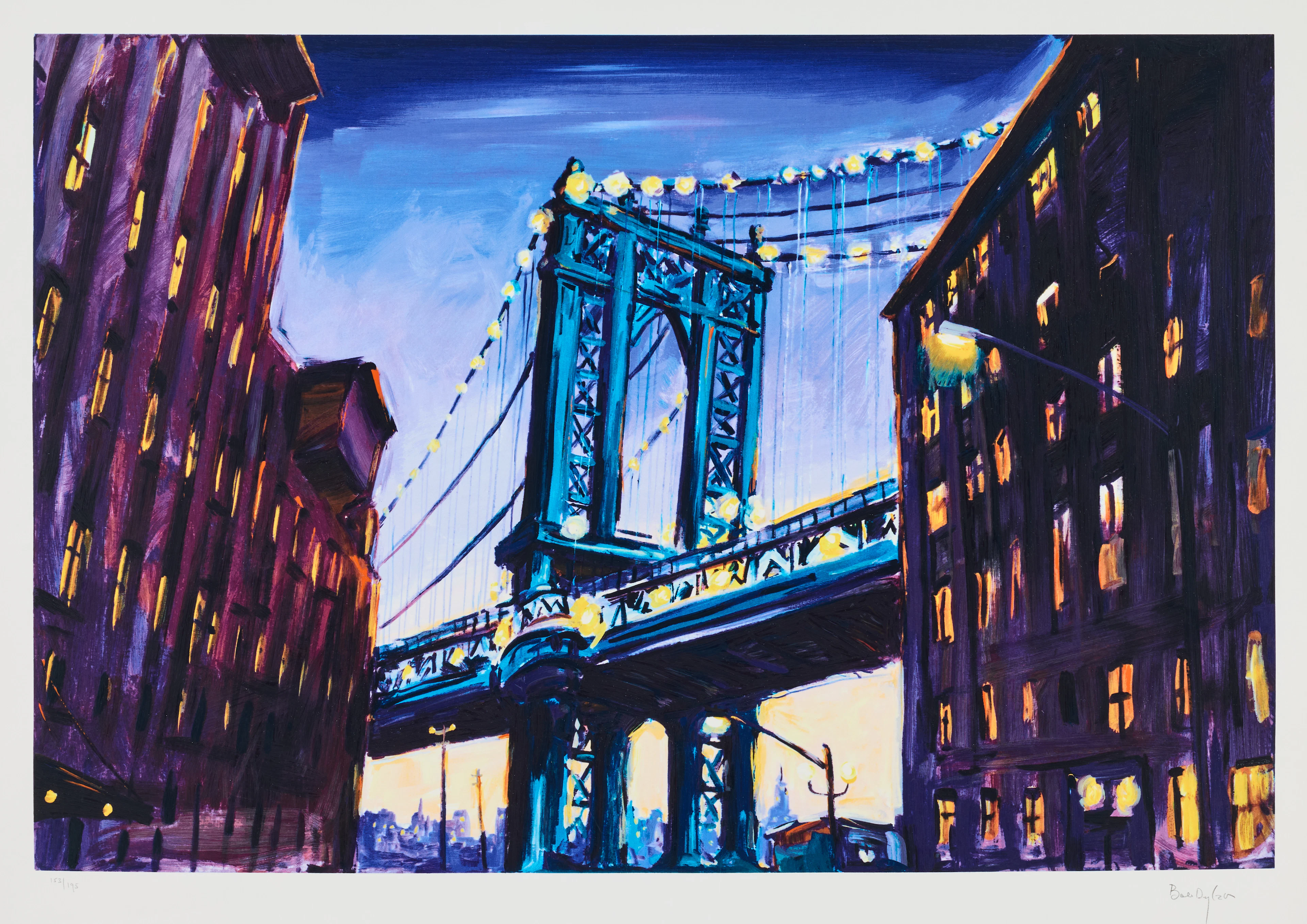 BOB DYLAN (USA BORN 1941). "Manhattan Bridge, downtown New York".