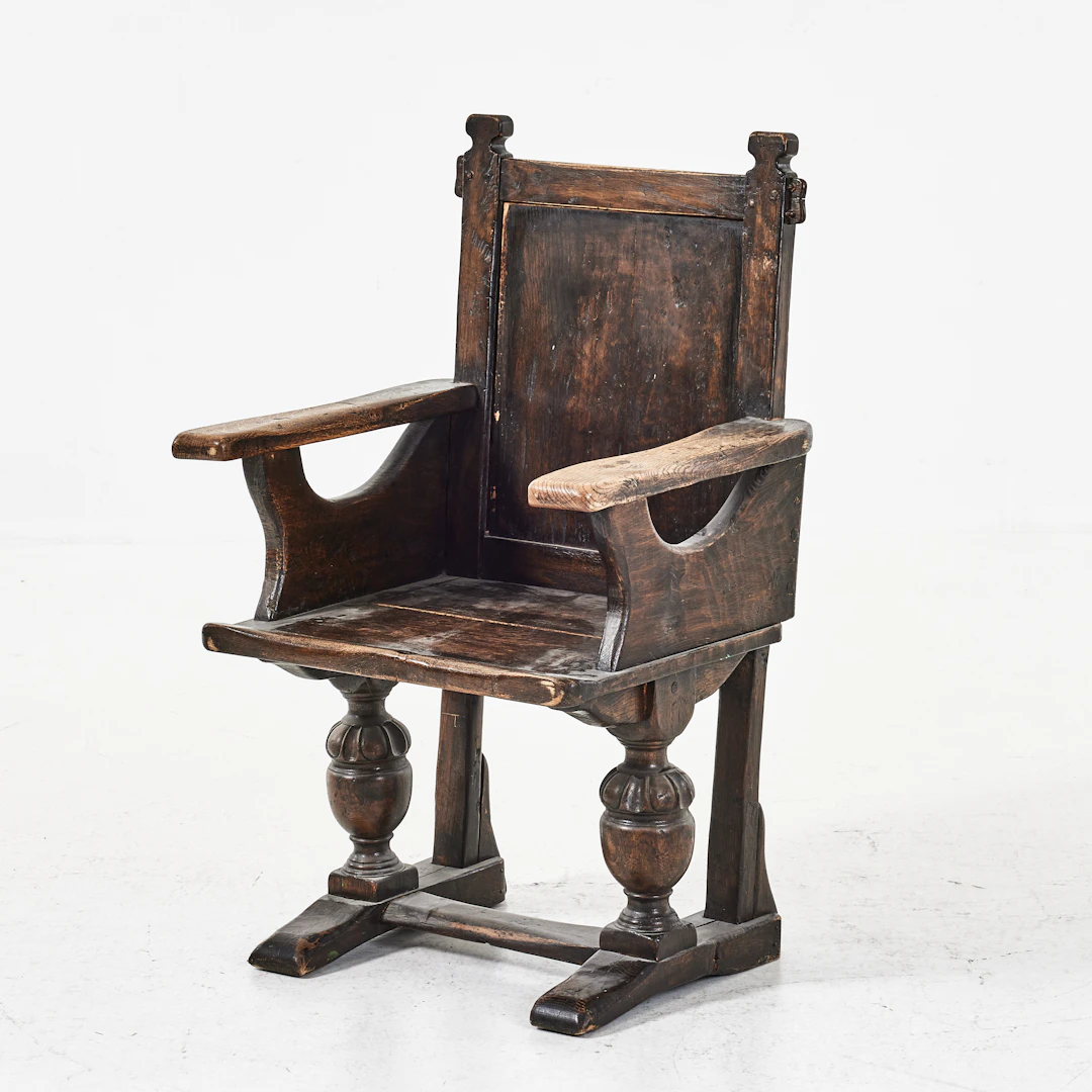 KARMSTOL, barock, 1700-tal, ek.