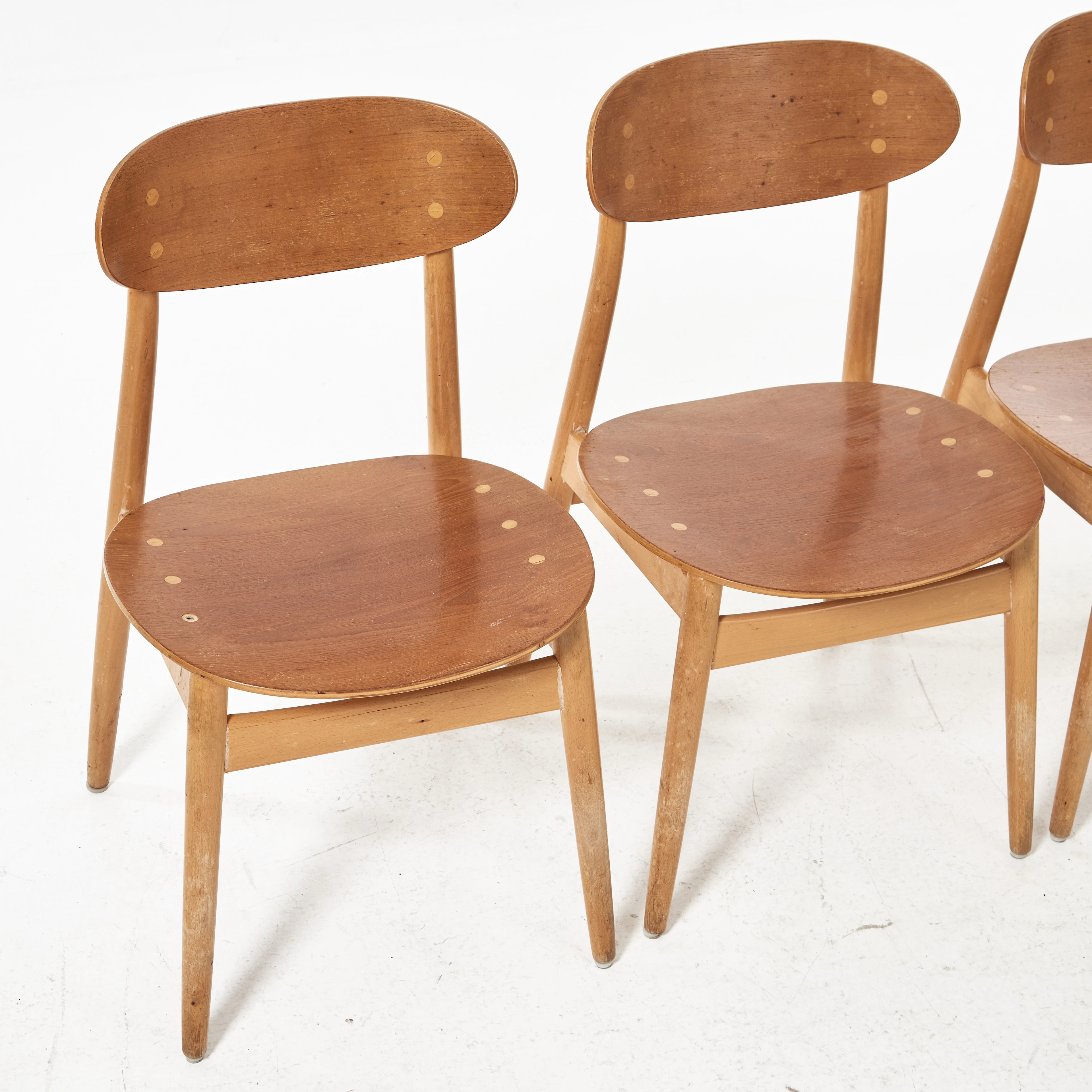 SVEN ERIK FRYKLUND. "Eva", stolar, 3 st, Hagafors Stolfabrik, Nässjö, 1960-tal.