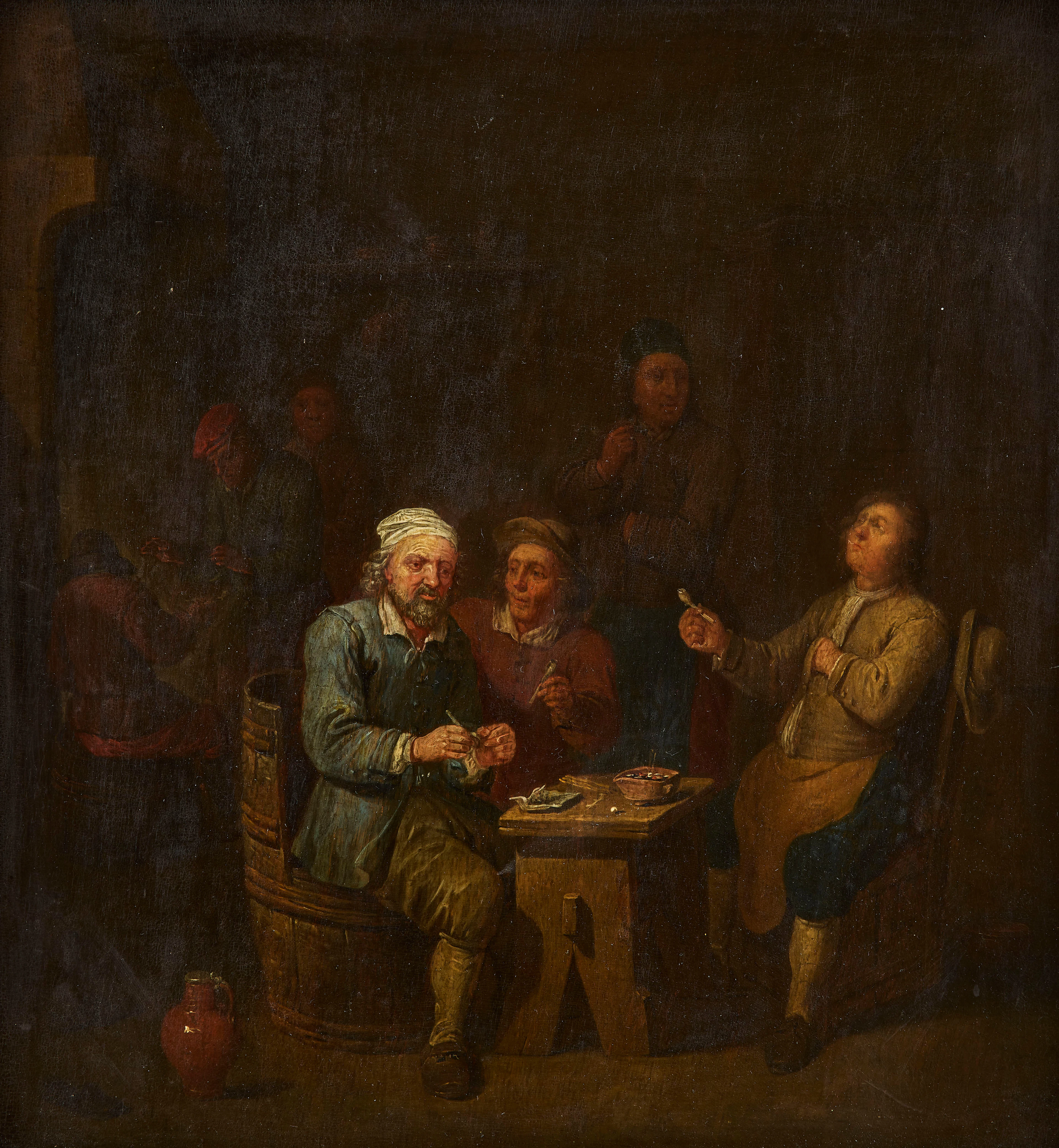 MATTHEUS VAN HELMONT (ANTWERP 1623-1679 BRUSSELS). Tavern scene with