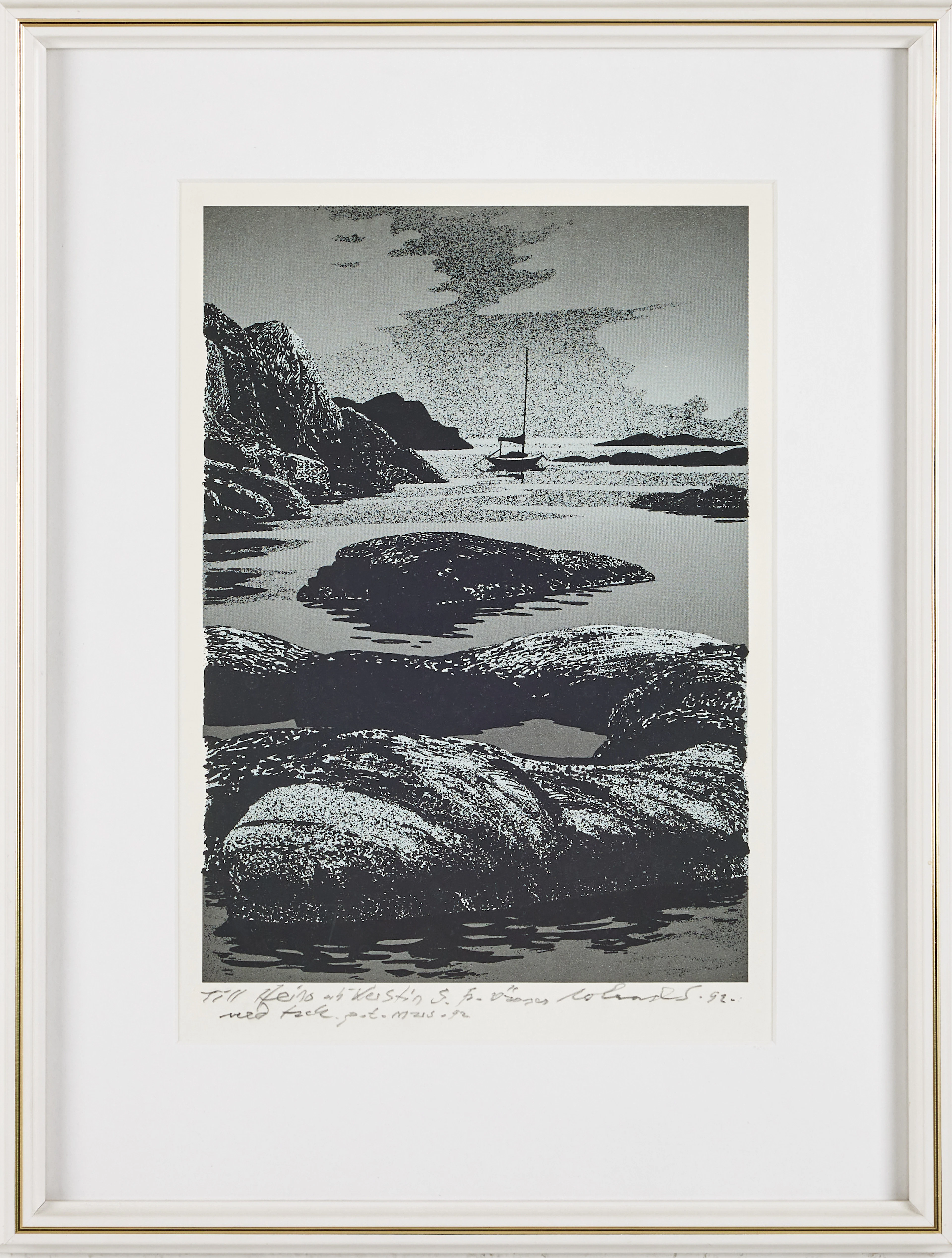 ROLAND SVENSSON. "Utskär" offset, signerad.