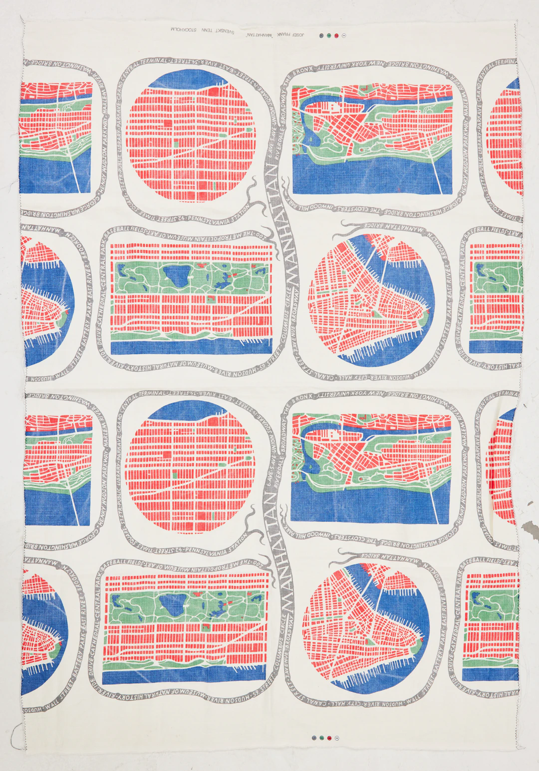 JOSEF FRANK. tygbit, Manhattan, Firma Svenskt Tenn.