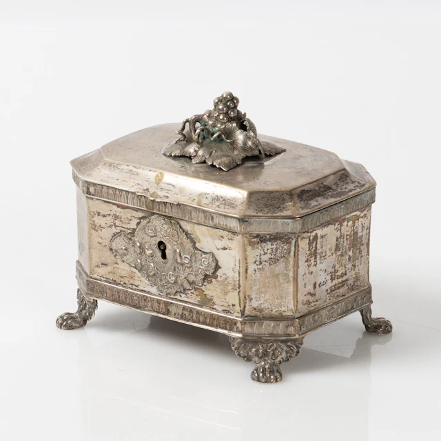 KAROL FILIP MALCZ (POLEN, 1797-1867). Sockerskrin, silver, Warszawa, 1800-tal.