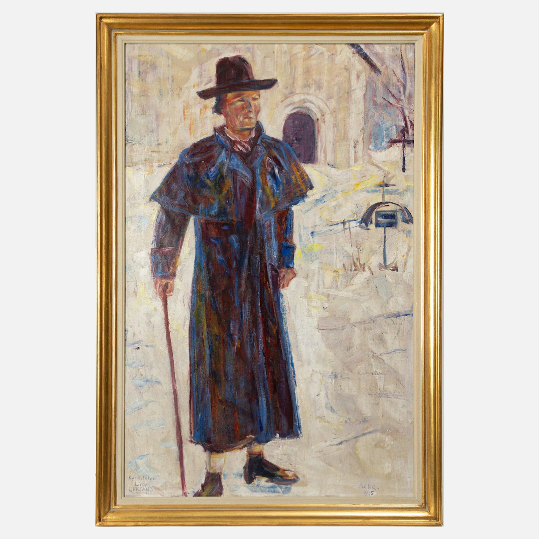 J.A.G. (JOHAN AXEL GUSTAF) ACKE. "Kyrkstöten Liss Leksand".